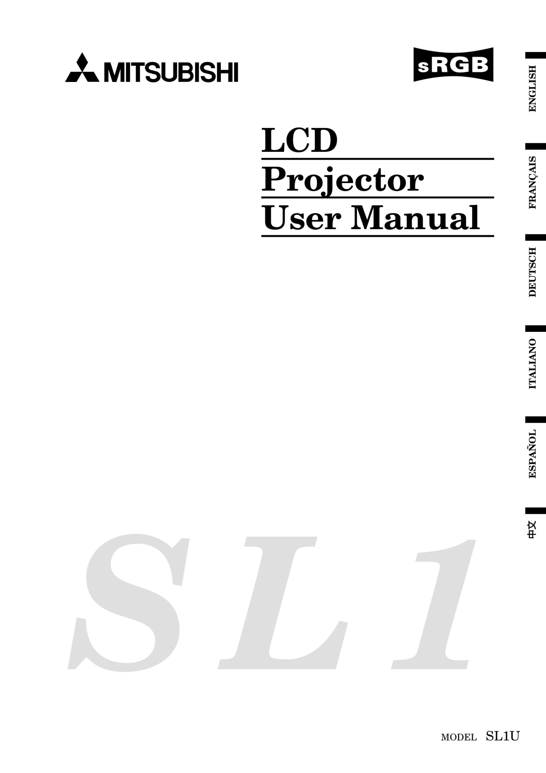 Mitsubishi Electronics user manual Lcd, Model SL1U 