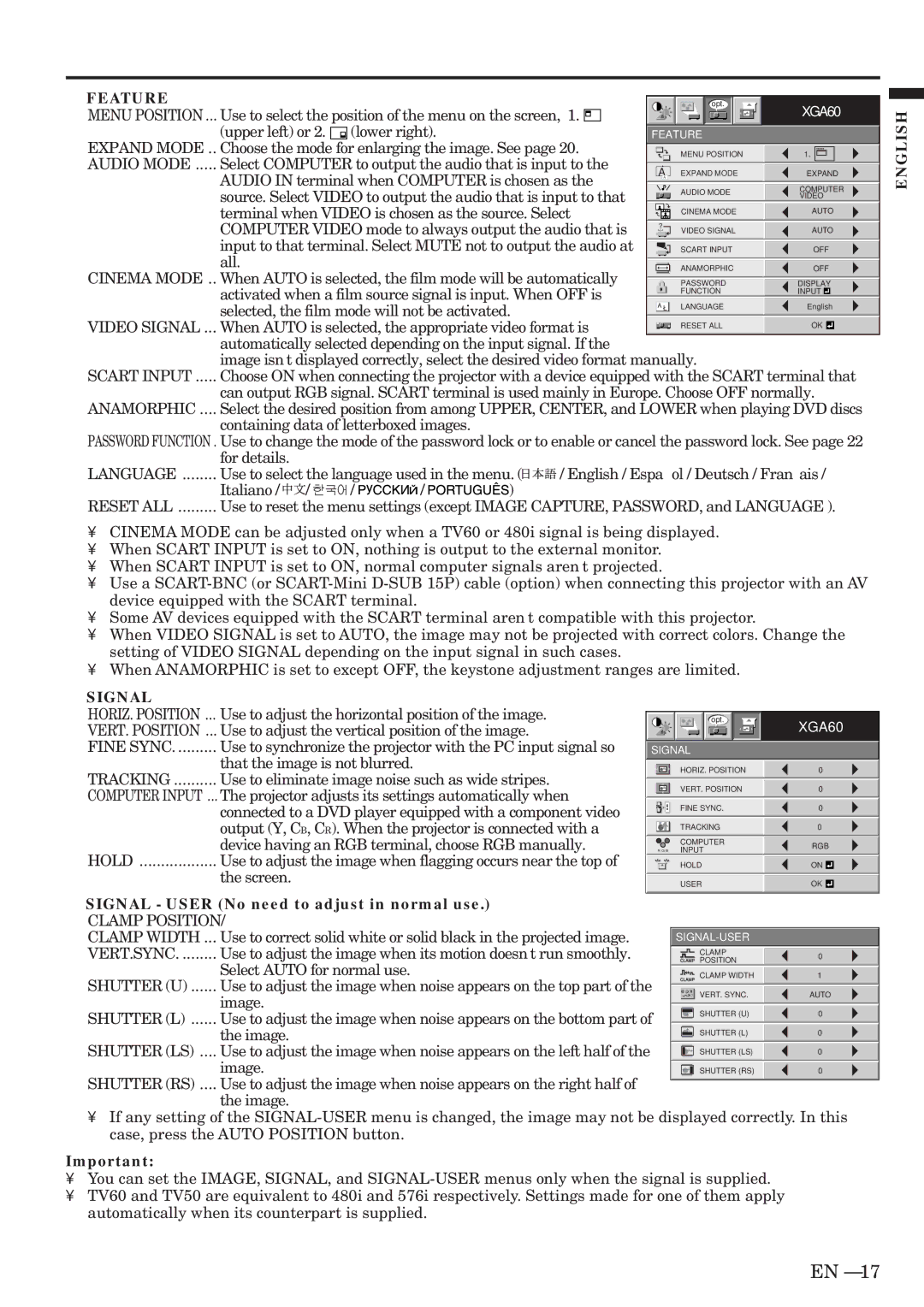 Mitsubishi Electronics SL6U user manual Expand Mode .. Choose the mode for enlarging the image. See, All 