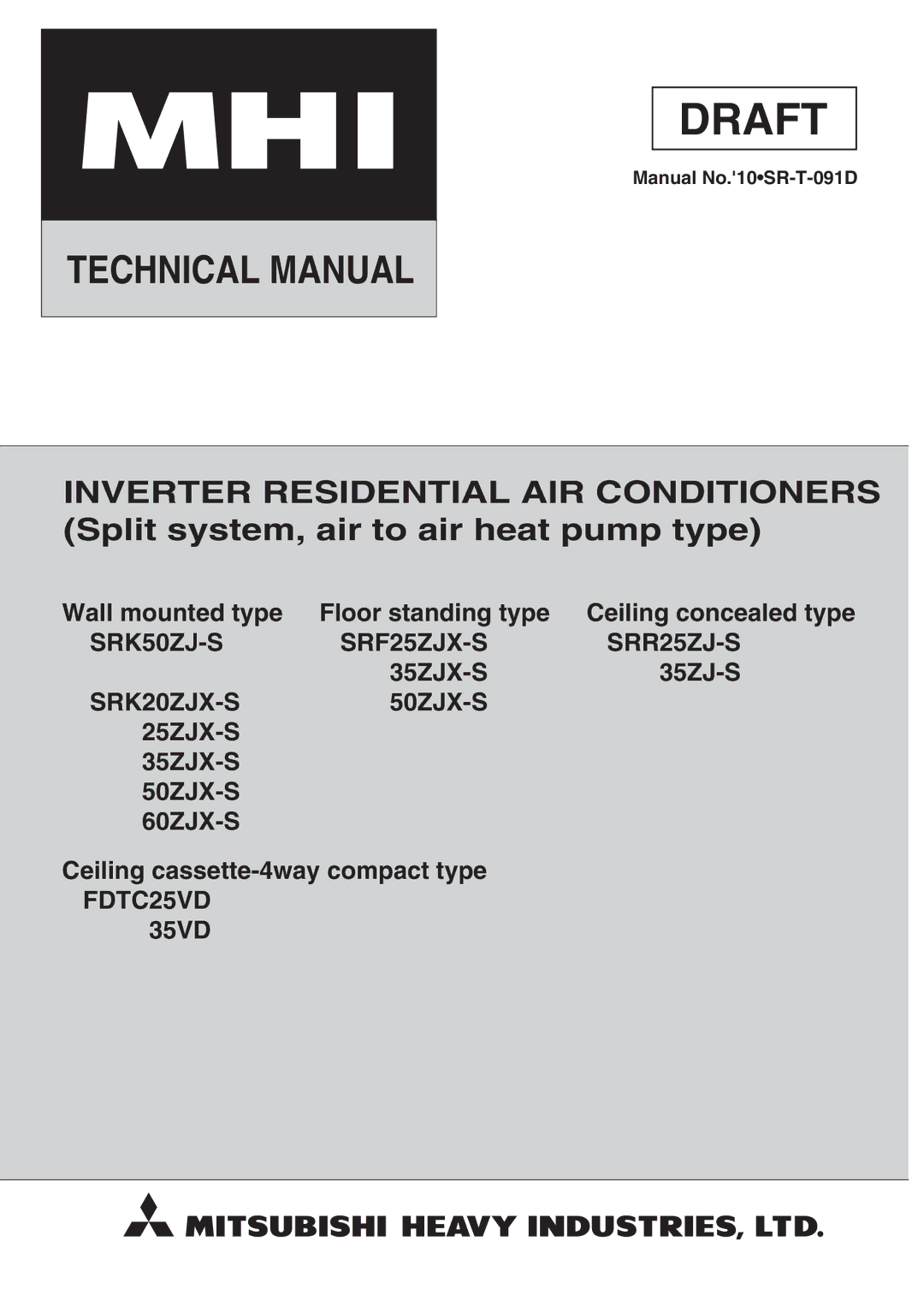 Mitsubishi Electronics SRK507J-S technical manual Draft 