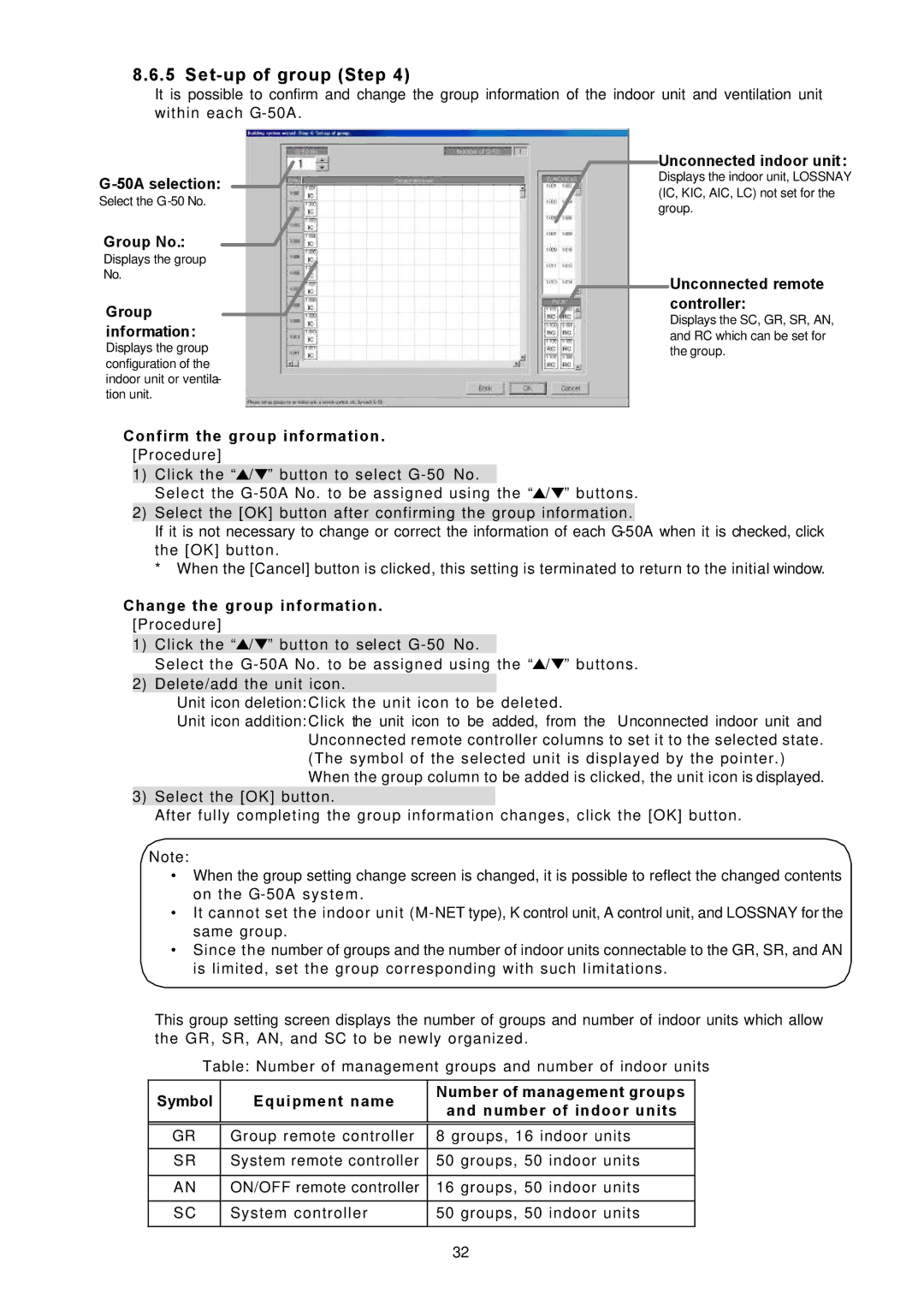 Mitsubishi Electronics TG-2000A operation manual Set-up of group Step 