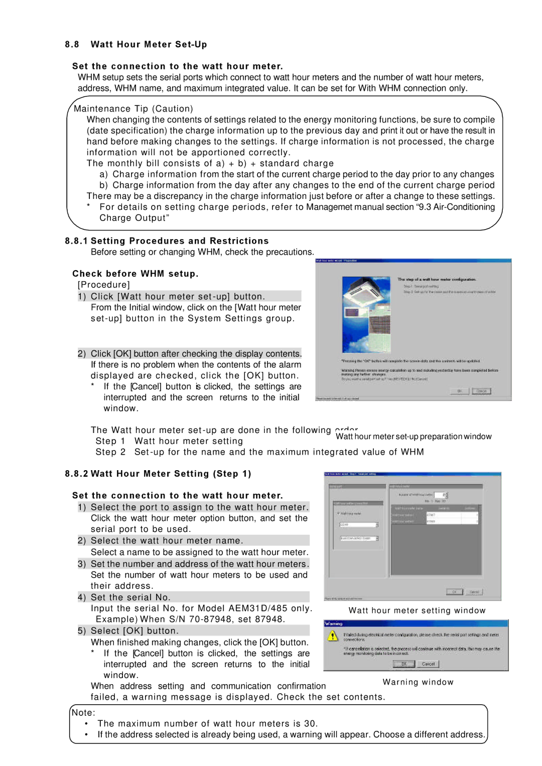 Mitsubishi Electronics TG-2000A operation manual Setting Procedures and Restrictions, Check before WHM setup. Procedure 