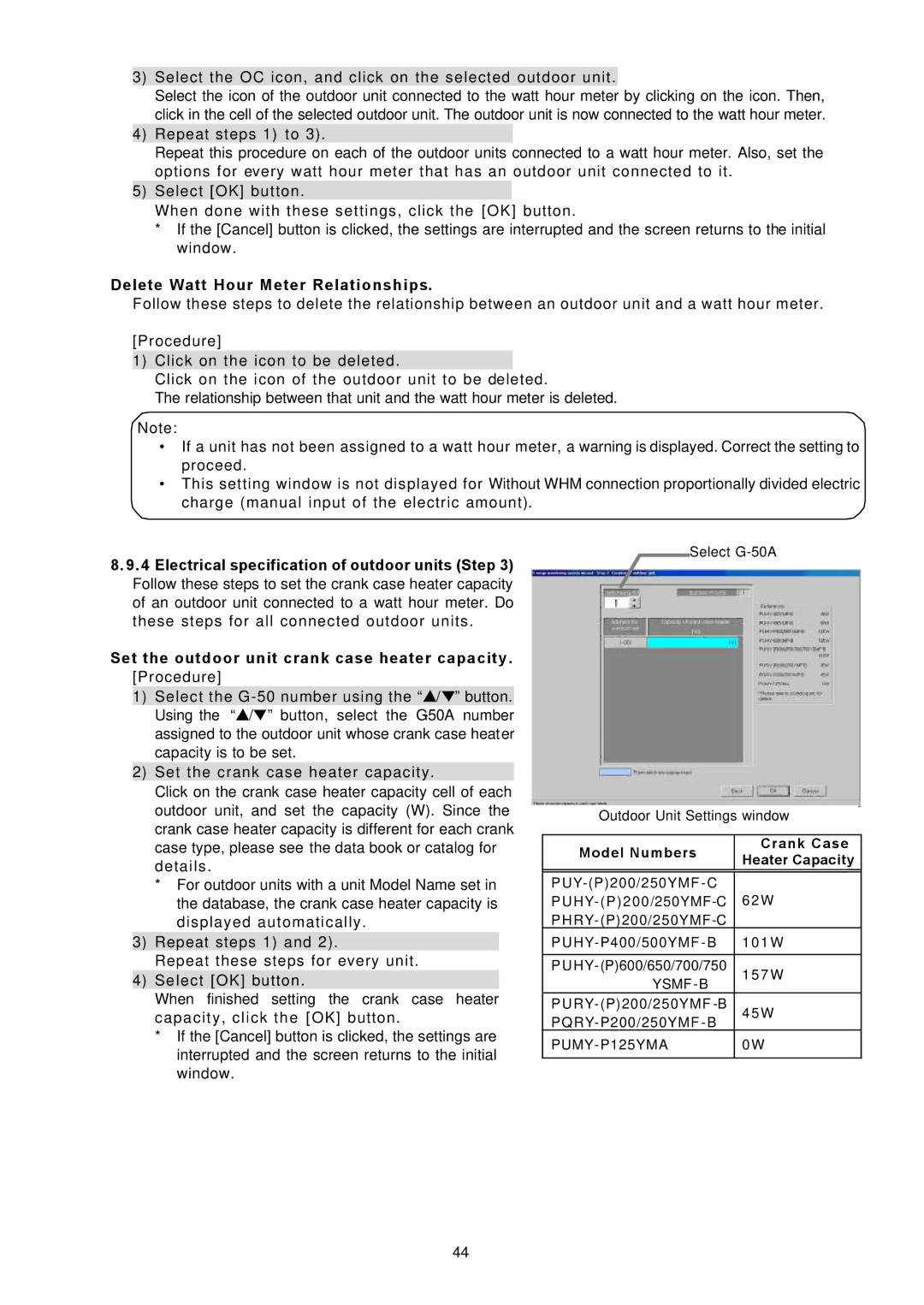 Mitsubishi Electronics TG-2000A operation manual Select the OC icon, and click on the selected outdoor unit 