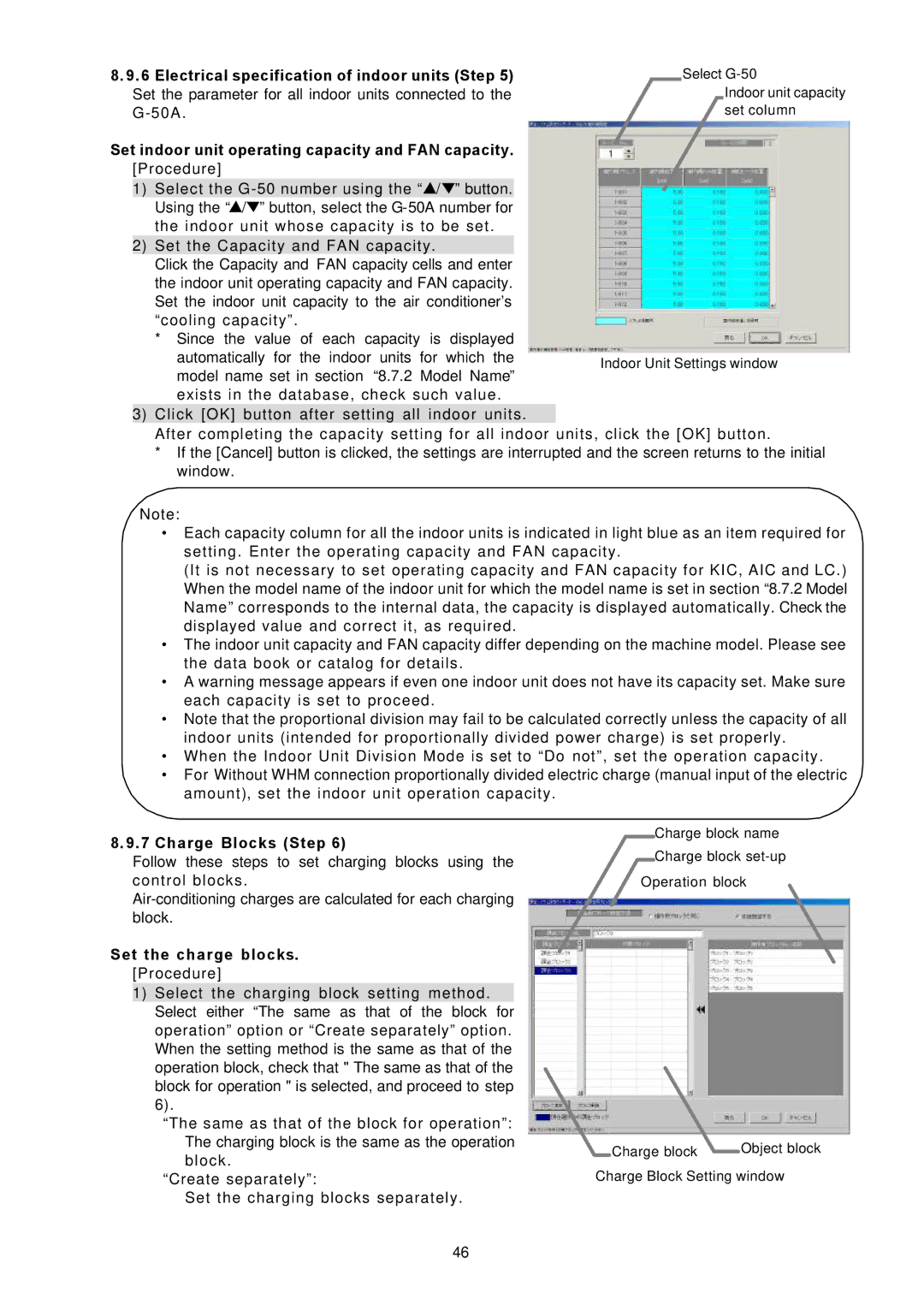 Mitsubishi Electronics TG-2000A operation manual Charge Blocks Step, Set the charge blocks. Procedure 