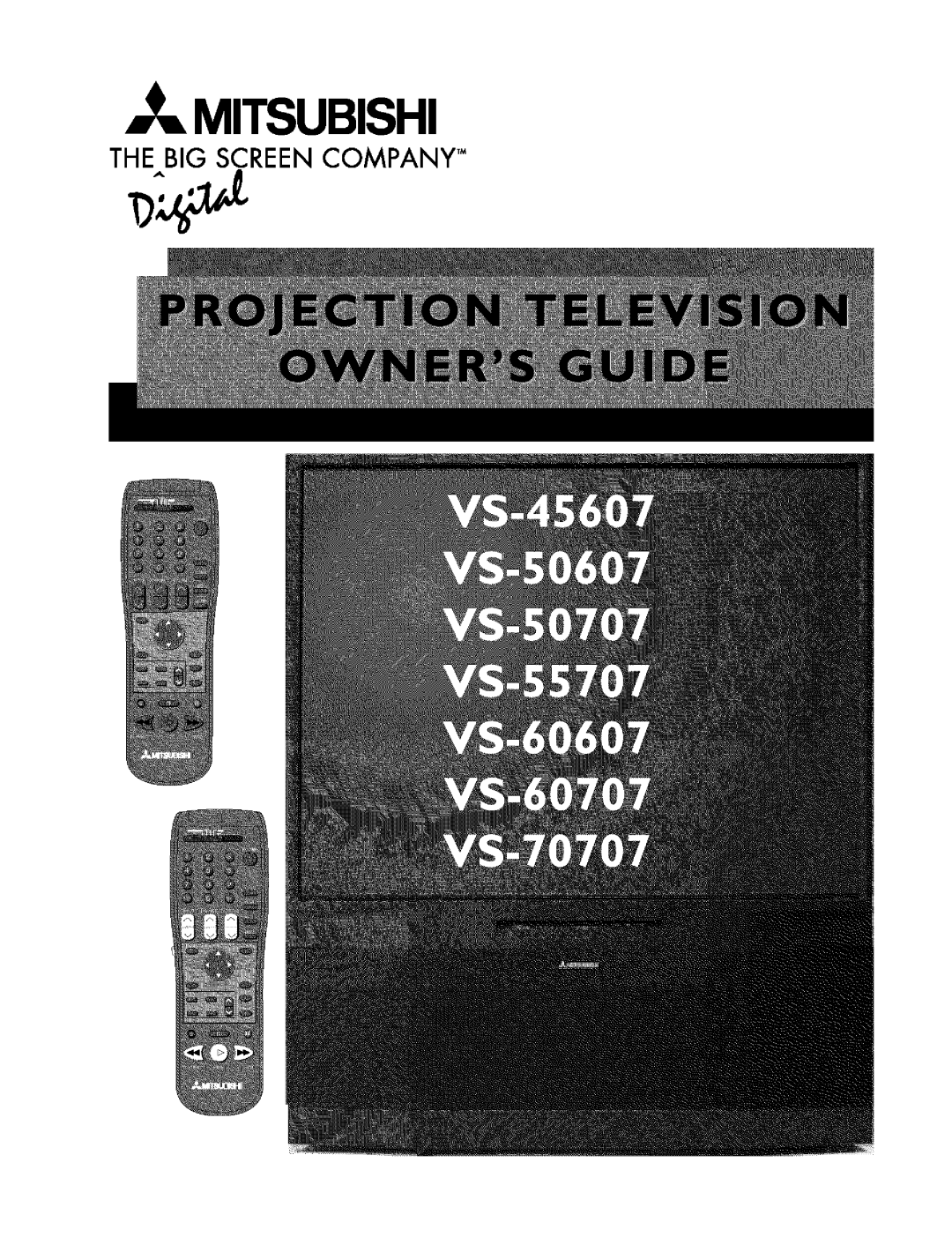 Mitsubishi Electronics VS-45607 manual Mitsubishi 