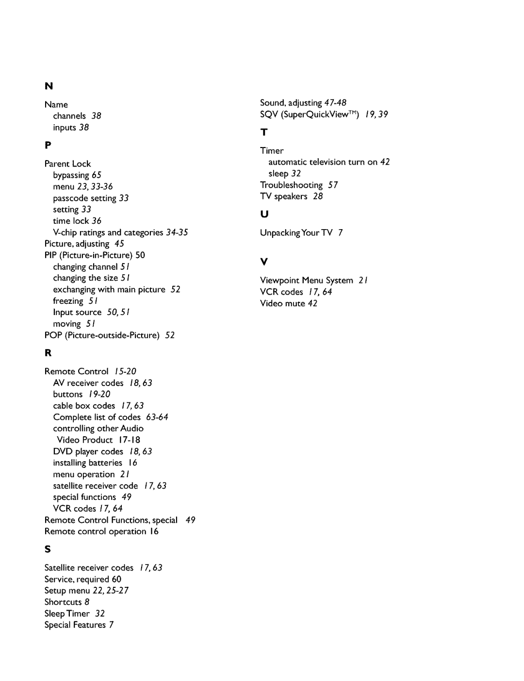 Mitsubishi Electronics VS-45607 manual Name 