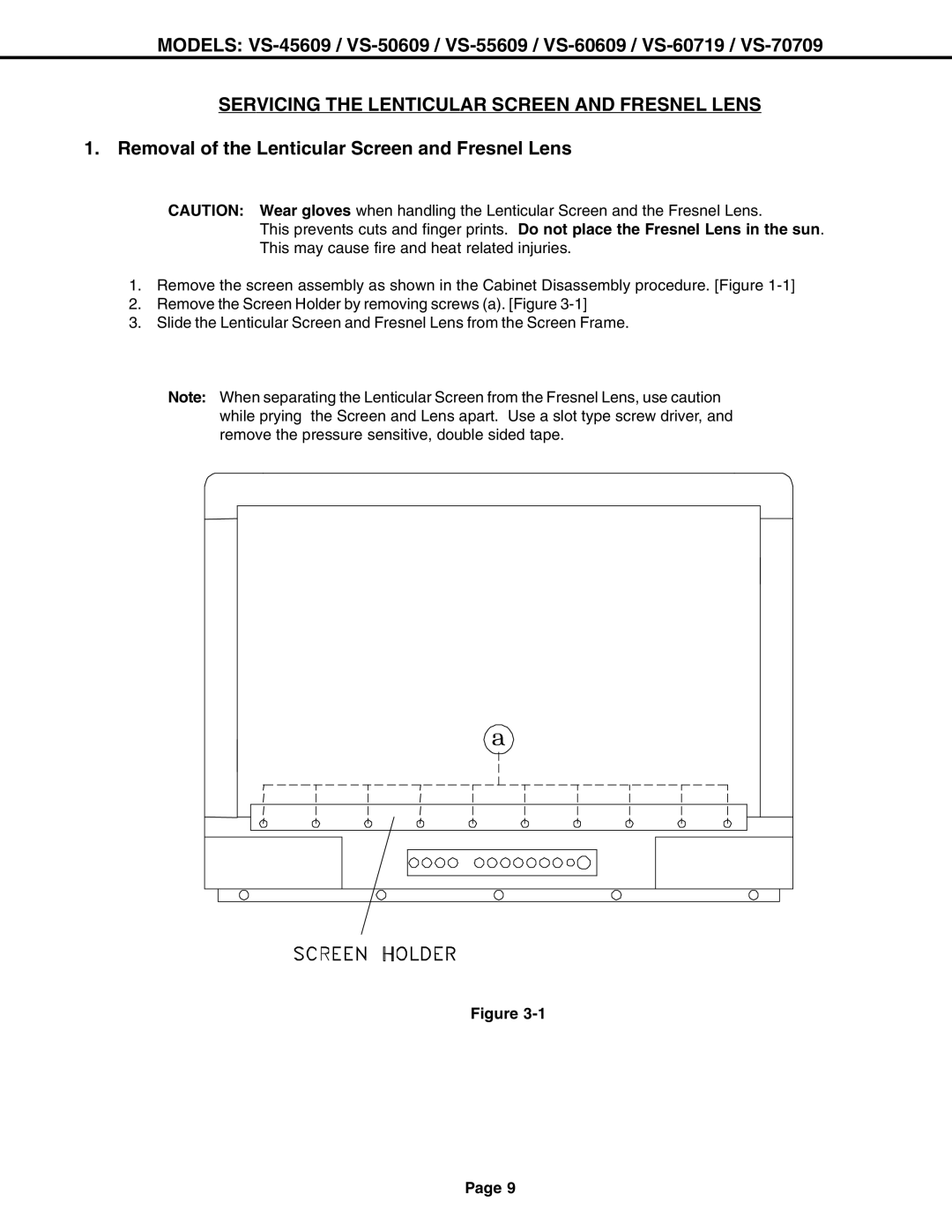 Mitsubishi Electronics VS-60609 service manual 