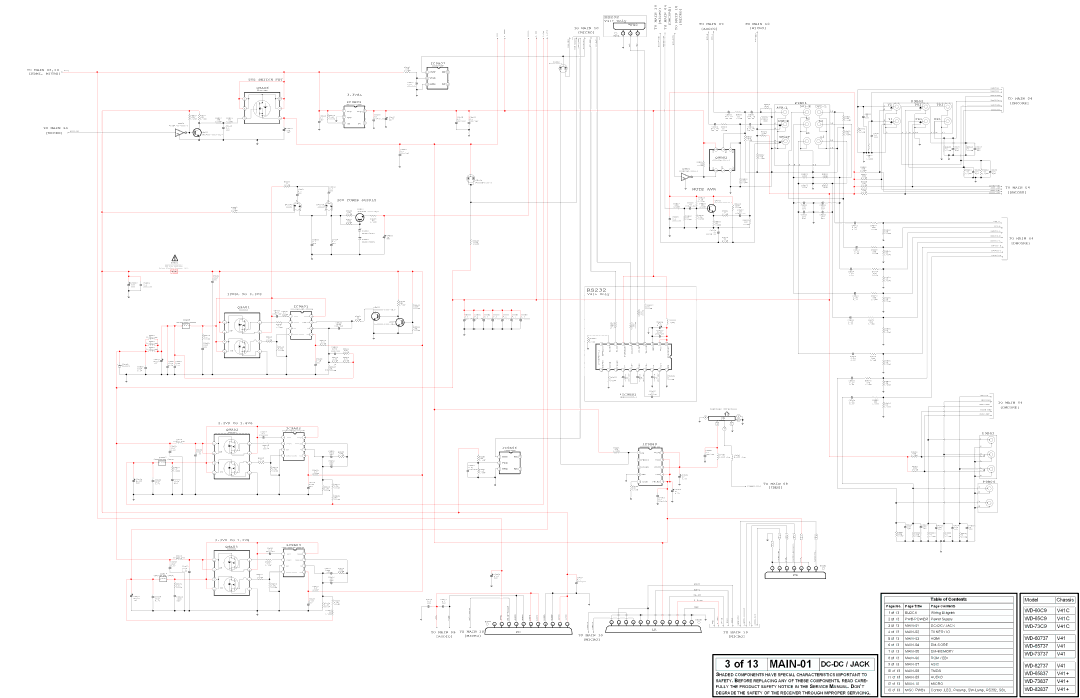 Mitsubishi Electronics WD-82837 V41+ Only, PG2, IC9A07, To Main 03,10, Q9A06, 3VSL, P9B02, IC9A04 P9B01, Q9B02, IC9E01 