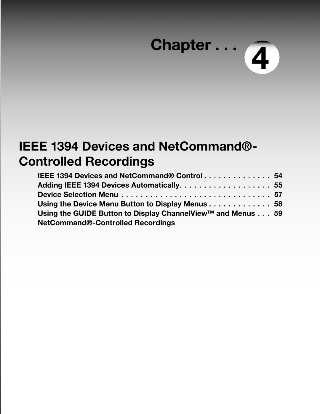 Mitsubishi Electronics WD-62627, WD-52627 manual Ieee 1394 Devices and NetCommand- Controlled Recordings 