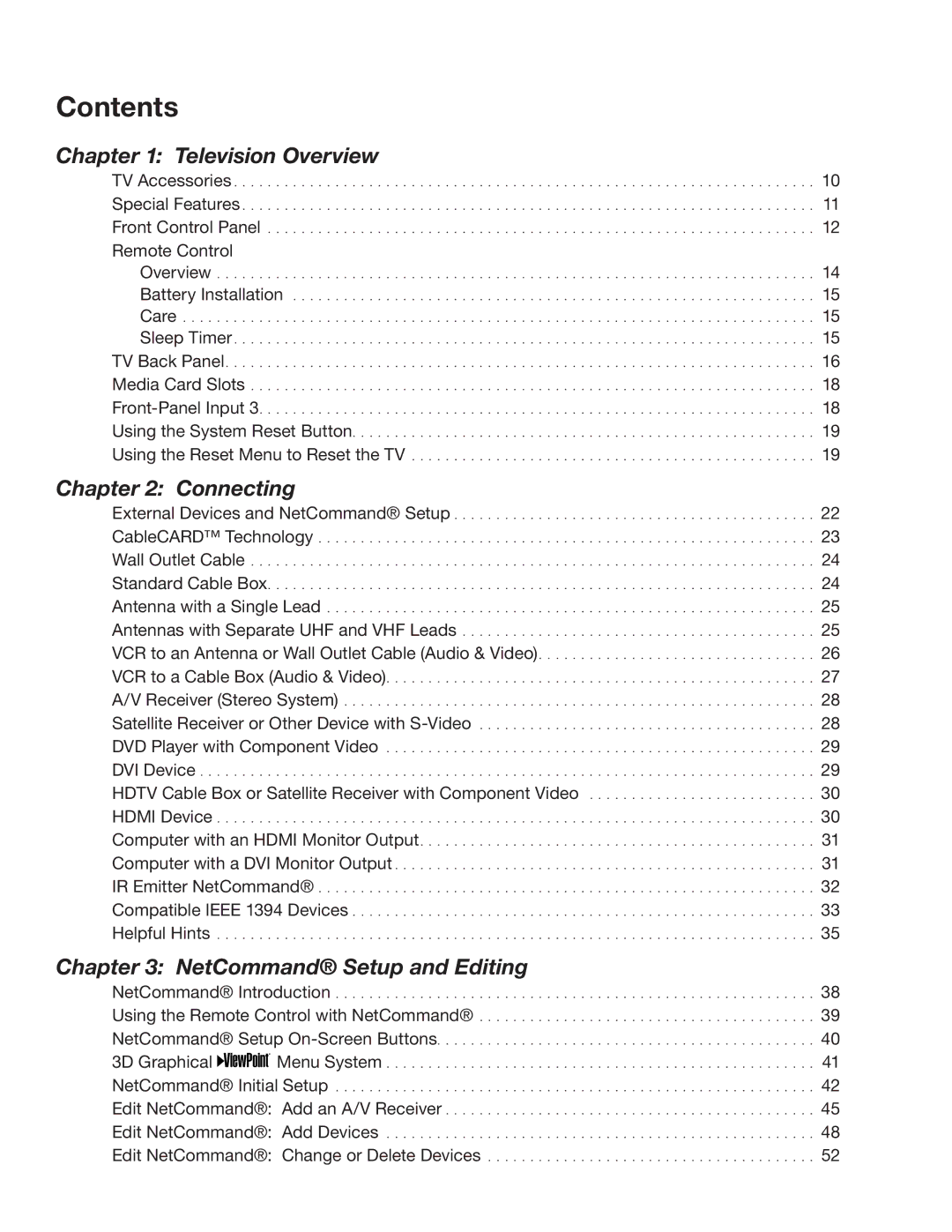 Mitsubishi Electronics WD-52627, WD-62627 manual Contents 