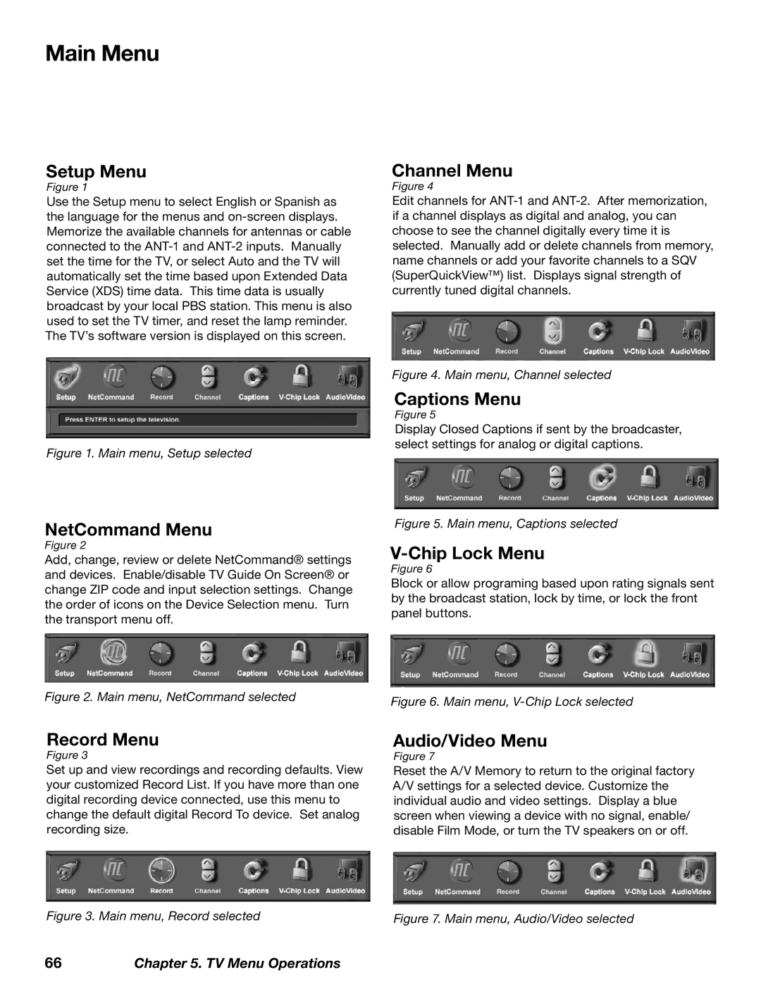 Mitsubishi Electronics WD-52628, WD-73727, WD-62628 manual Main Menu 