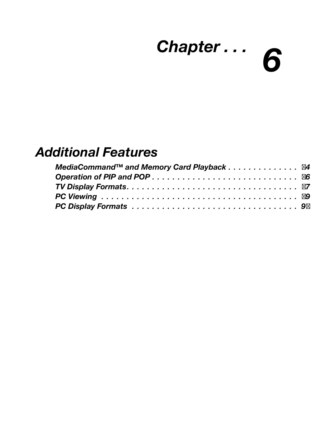 Mitsubishi Electronics WD-62628, WD-52628, WD-73727 manual Additional Features, MediaCommand and Memory Card Playback 