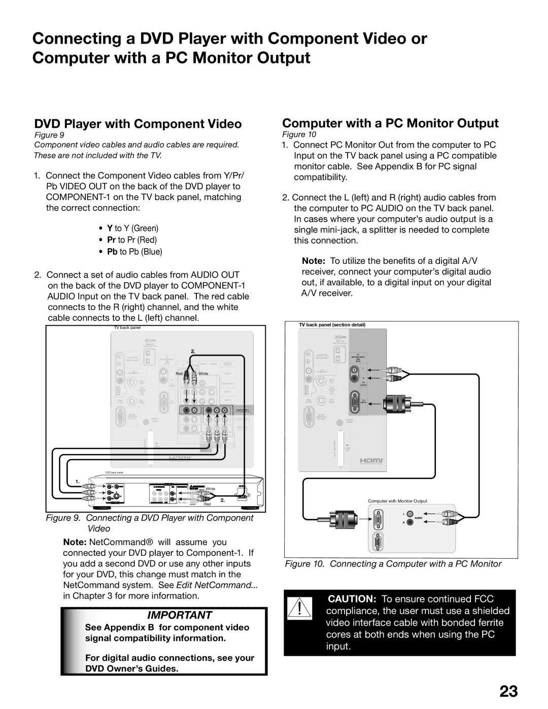 Mitsubishi Electronics WD-52725, WD-62525, WD-52525, WD-62725 manual Connecting a DVD Player with Component 