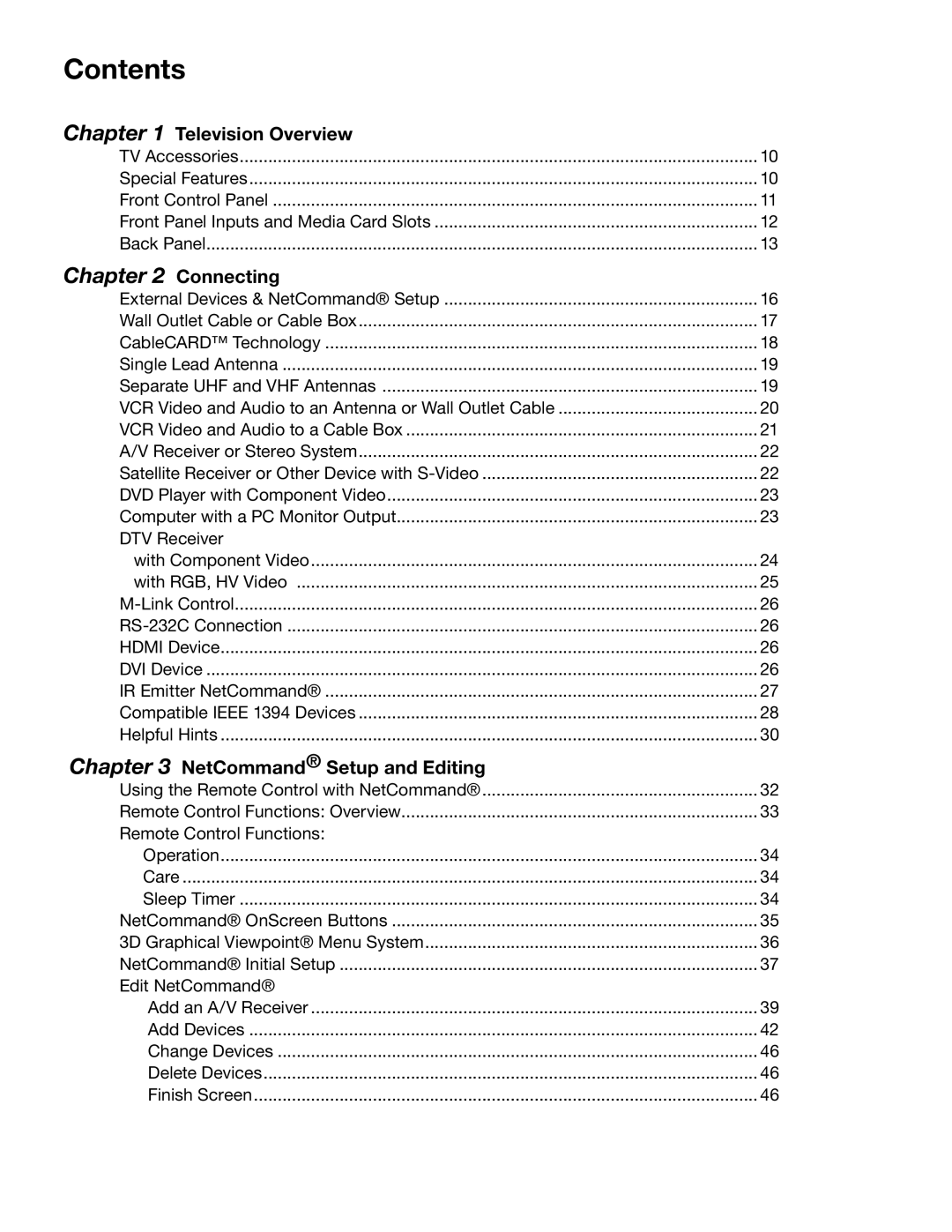 Mitsubishi Electronics WD-52725, WD-62525 manual Contents 