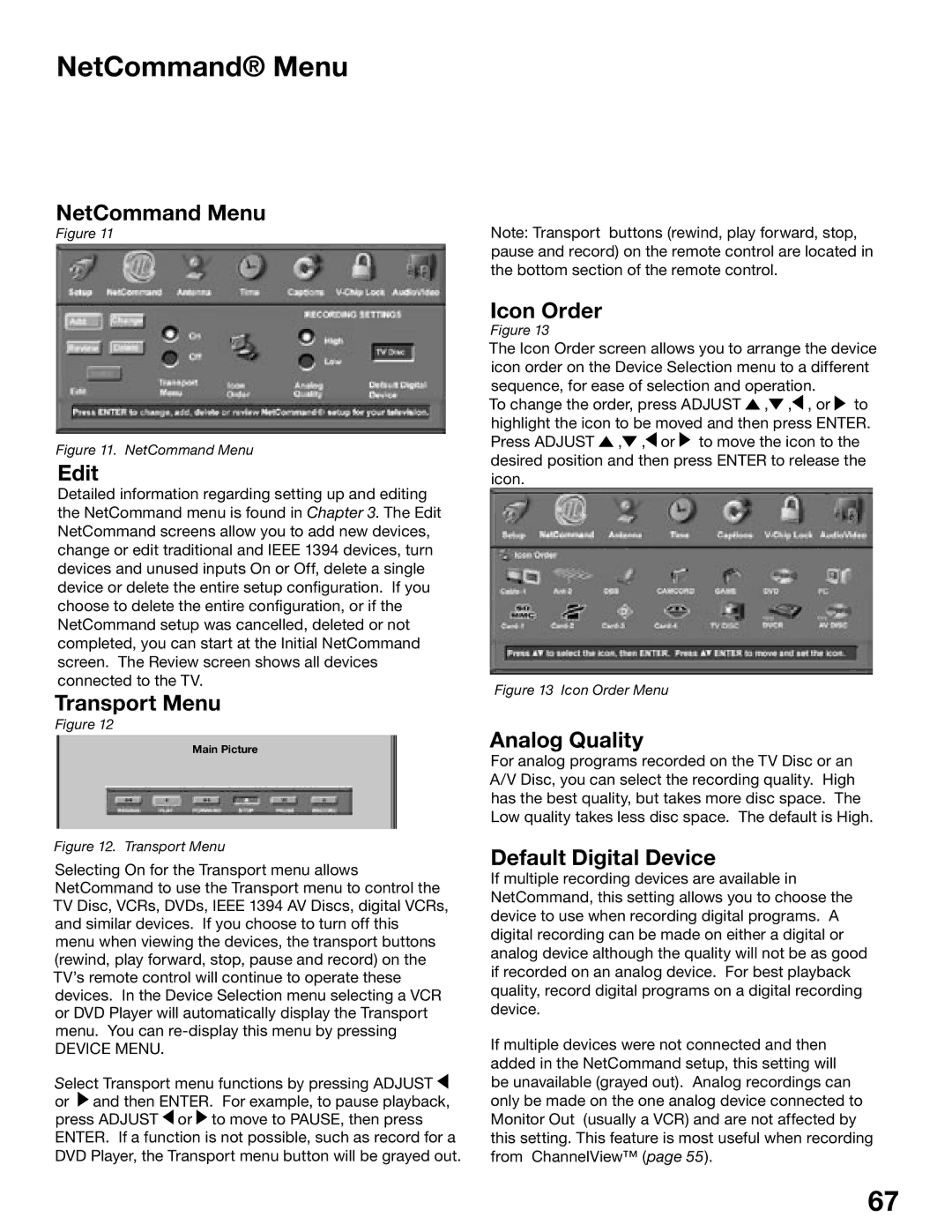 Mitsubishi Electronics WD-62825, WD-52825 manual NetCommand Menu 