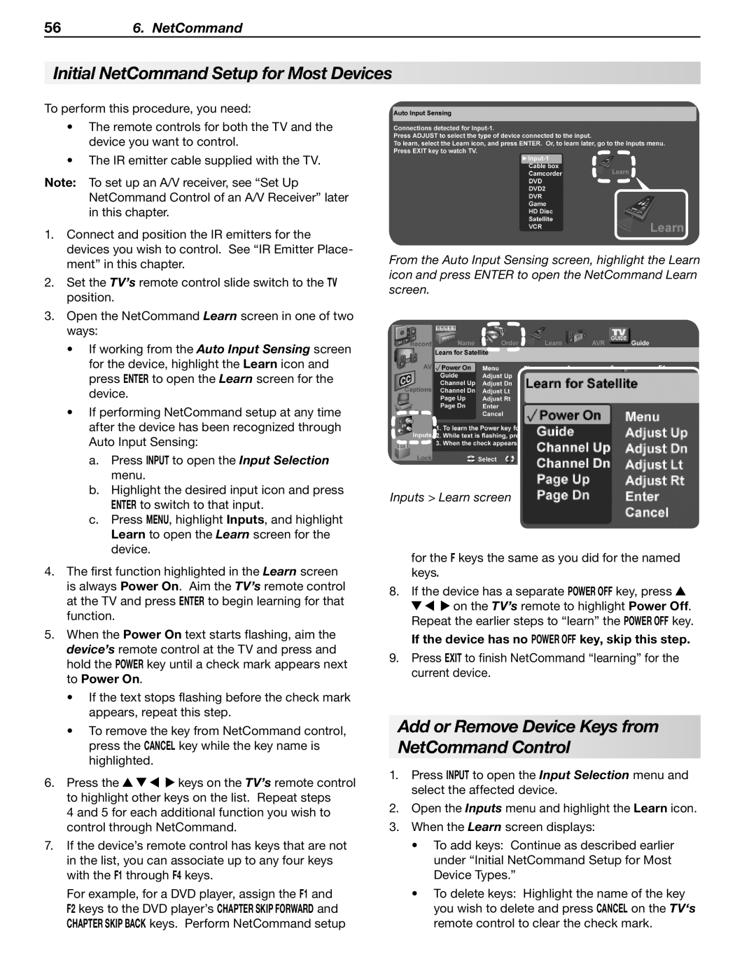 Mitsubishi Electronics WD-57833 manual Initial NetCommand Setup for Most Devices 