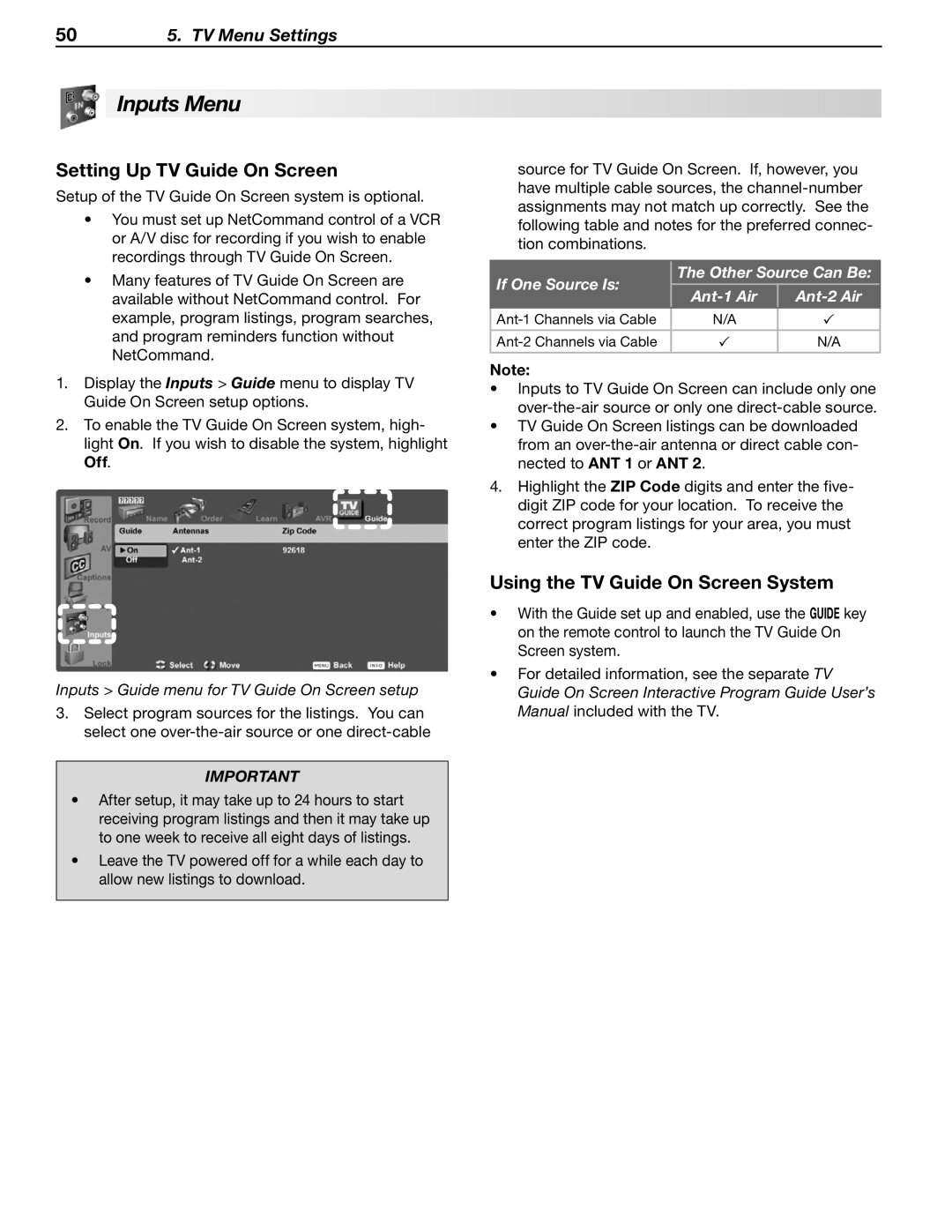 Mitsubishi Electronics WD-57833 manual Setting Up TV Guide On Screen, Using the TV Guide On Screen System 