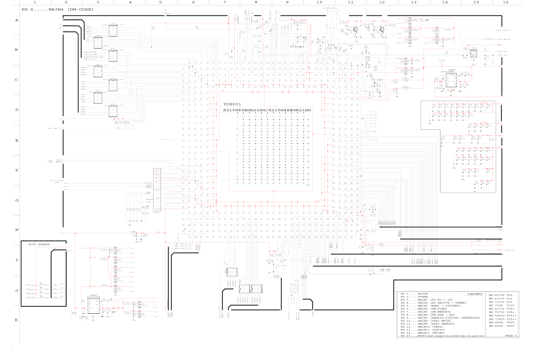 Mitsubishi Electronics WD-65C8, WD-60C8, WD-52527, WD-73C8 specifications IC8001, Boot Straps, SC4211STRT, SC4215ISTRT 