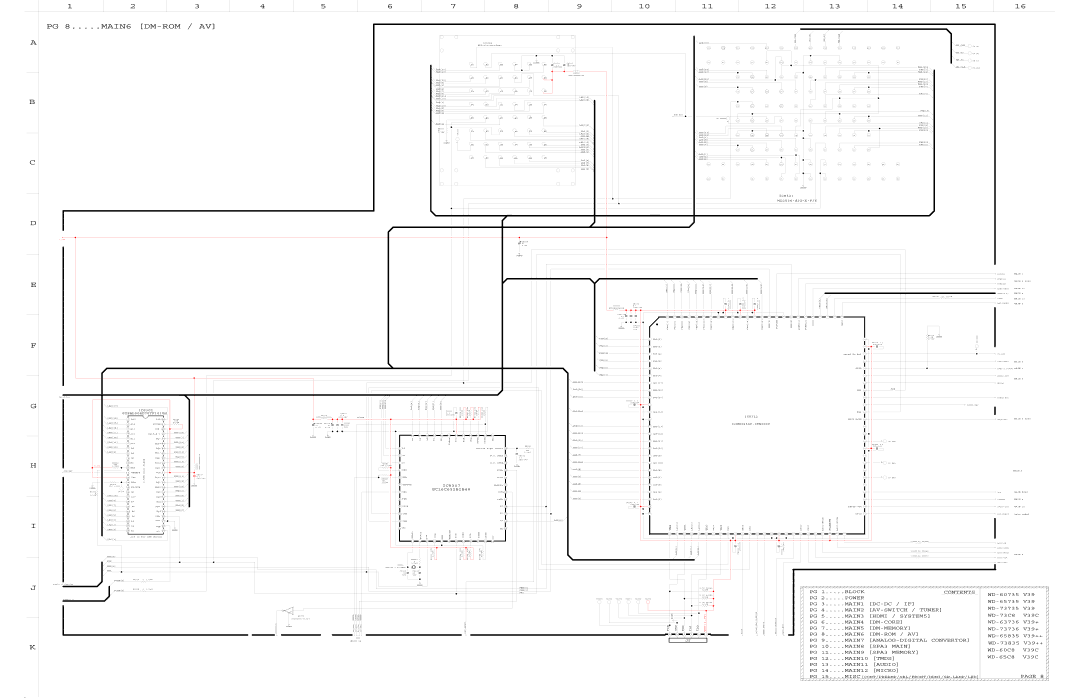 Mitsubishi Electronics WD-60C8, WD-52527 PG 8.....MAIN6 DM-ROM / AV, IC8321 MD2534-d1G-X-P/Y, IC8302, S29AL004D70TFI010H 