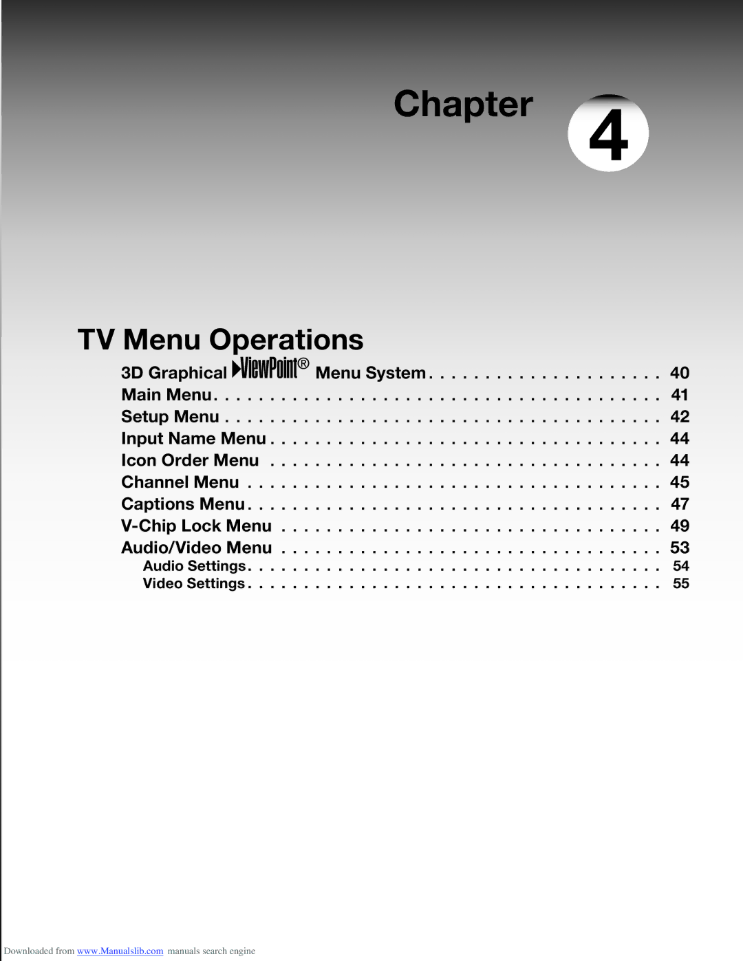 Mitsubishi Electronics WD-62526 manual TV Menu Operations, 3D Graphical 