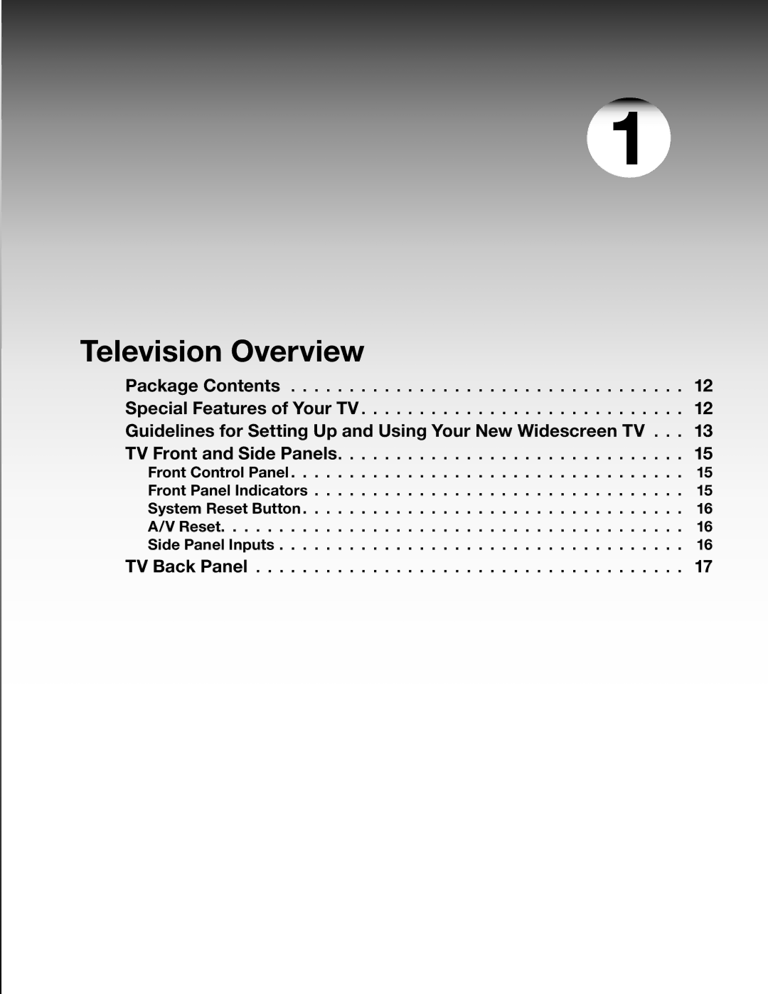 Mitsubishi Electronics WD-62530 manual Television Overview, Package Contents Special Features of Your TV 