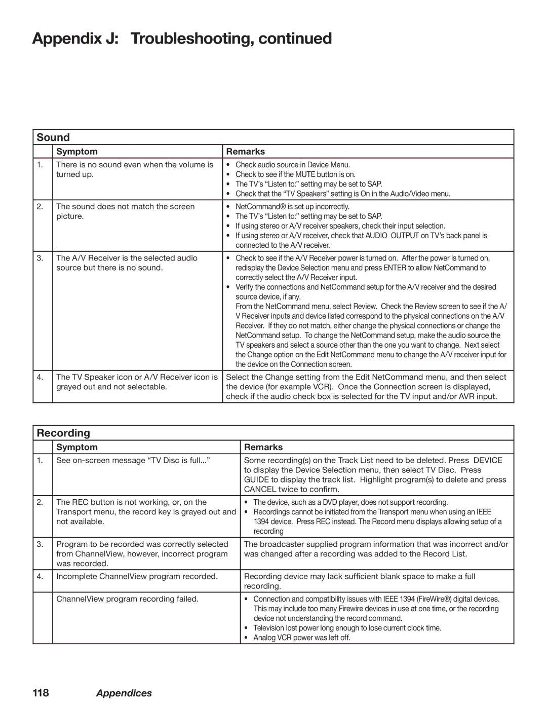 Mitsubishi Electronics WD-62827 manual Sound, Recording 