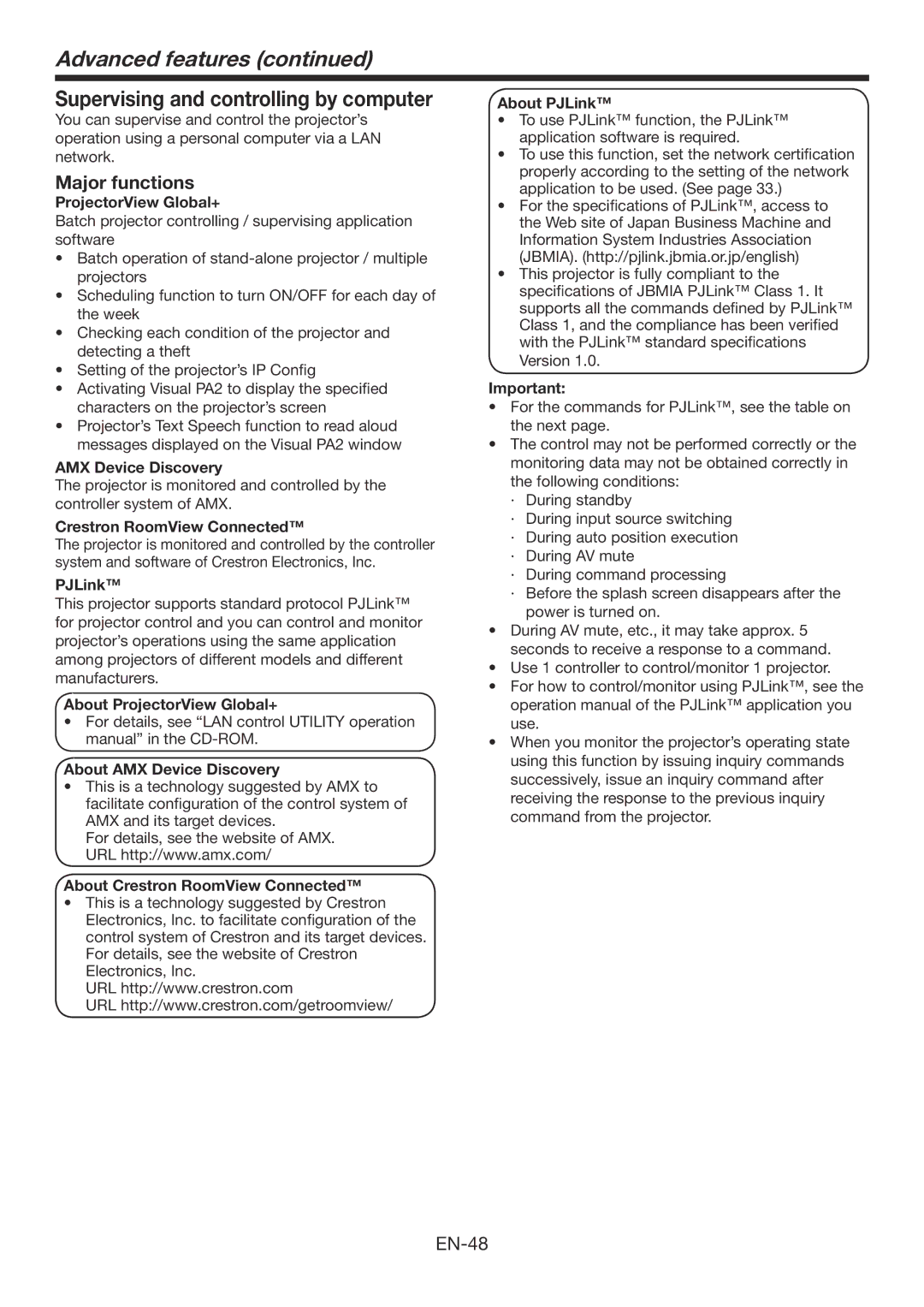 Mitsubishi Electronics WD385U-EST user manual Major functions 