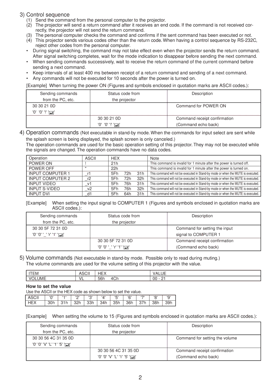 Mitsubishi Electronics WD510U-G manual Control sequence, How to set the value 