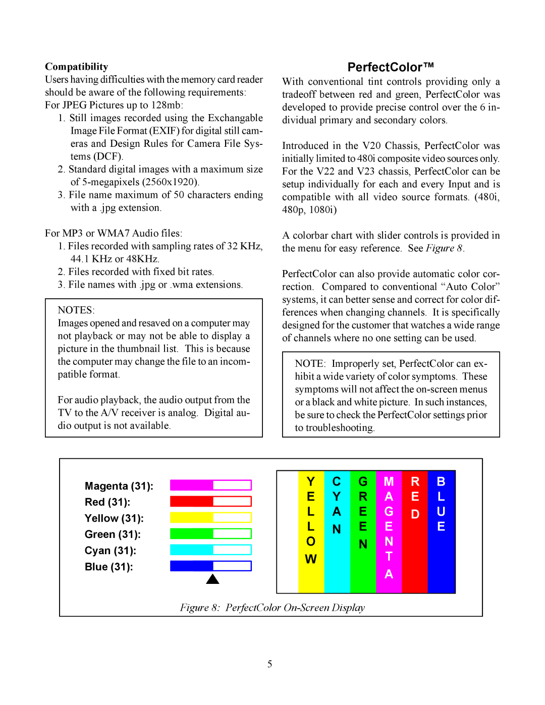 Mitsubishi Electronics WS-48613, WS-65513, WS-48513, WS-55513 manual PerfectColor, Compatibility 