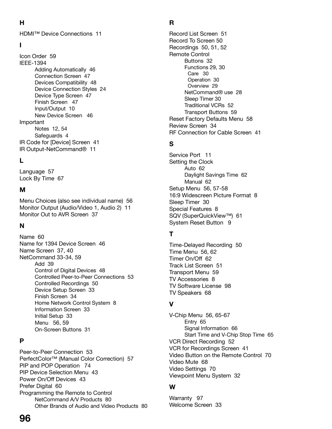 Mitsubishi Electronics WS-55515, WS-65515A, WS-65615A, WS-73615, WS-48515, WS-55615A manual Menu 56 