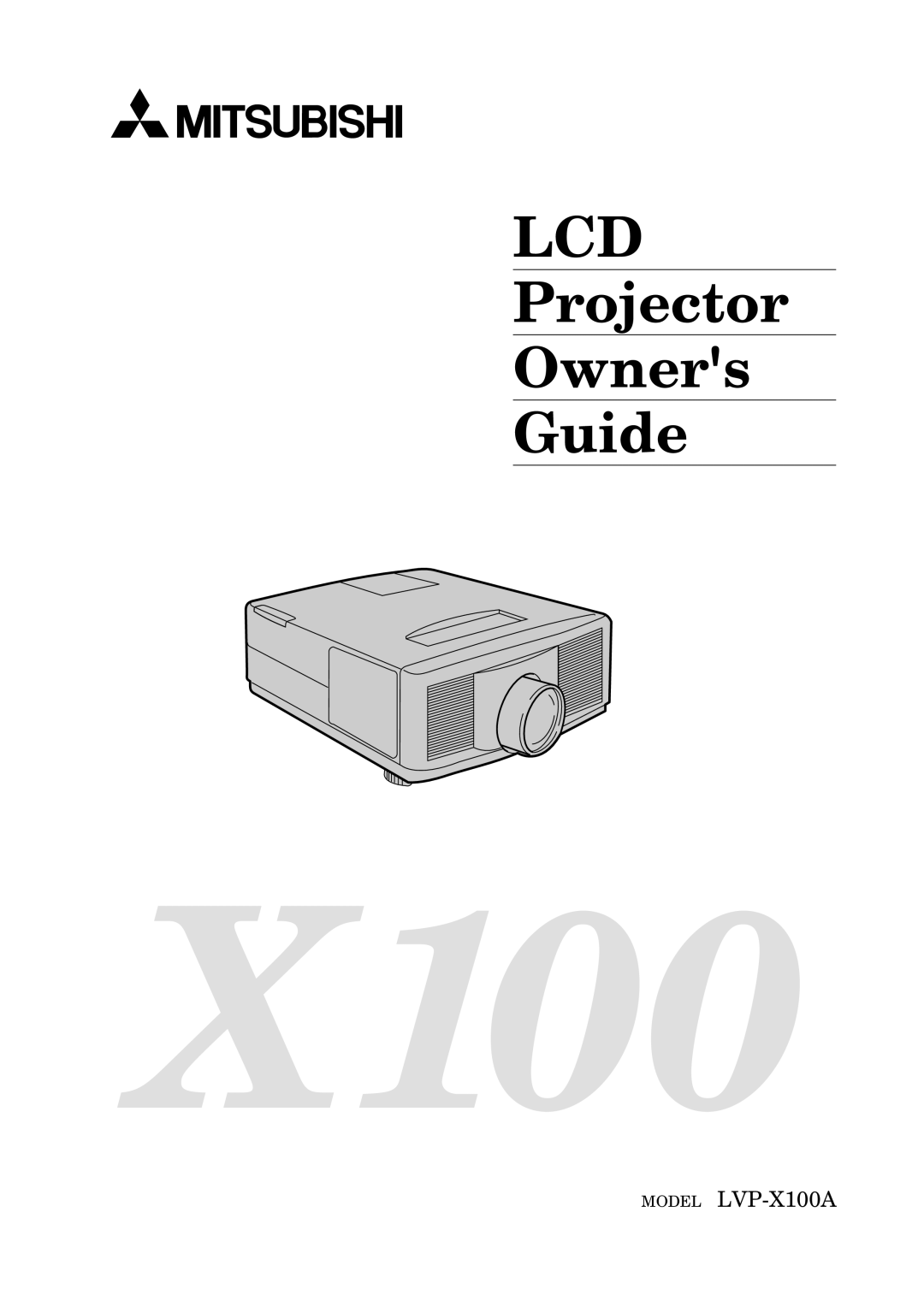 Mitsubishi Electronics X100 manual 