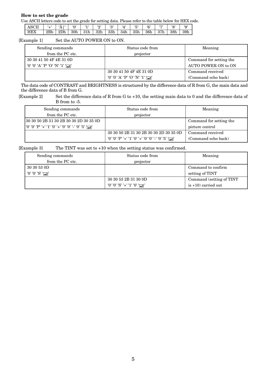 Mitsubishi Electronics X490, X500, S490 user manual Example 1 Set the Auto Power on to on 