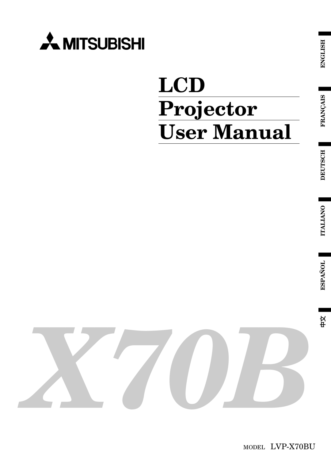 Mitsubishi Electronics X70B user manual 