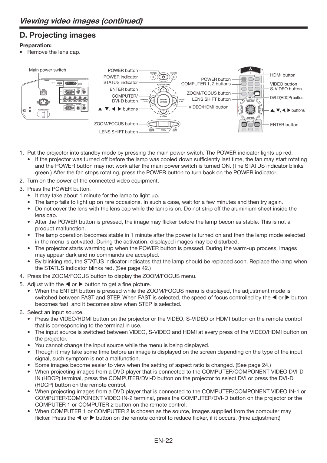 Mitsubishi Electronics XD3200U user manual EN-22 