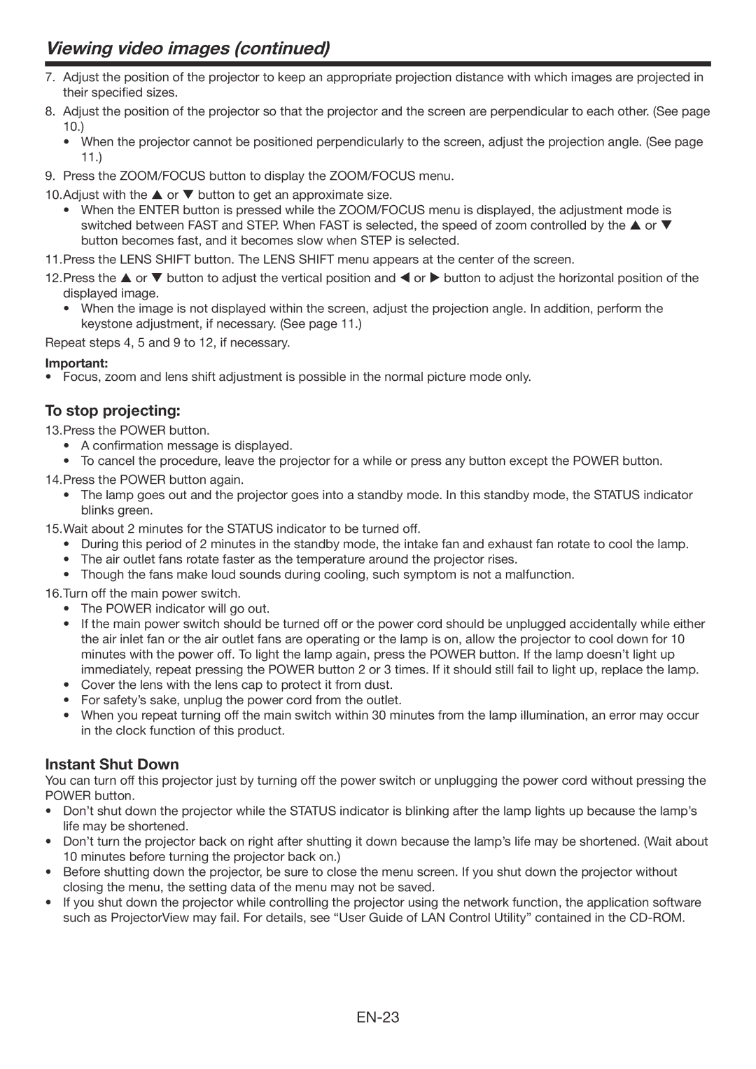 Mitsubishi Electronics XD3200U user manual EN-23 