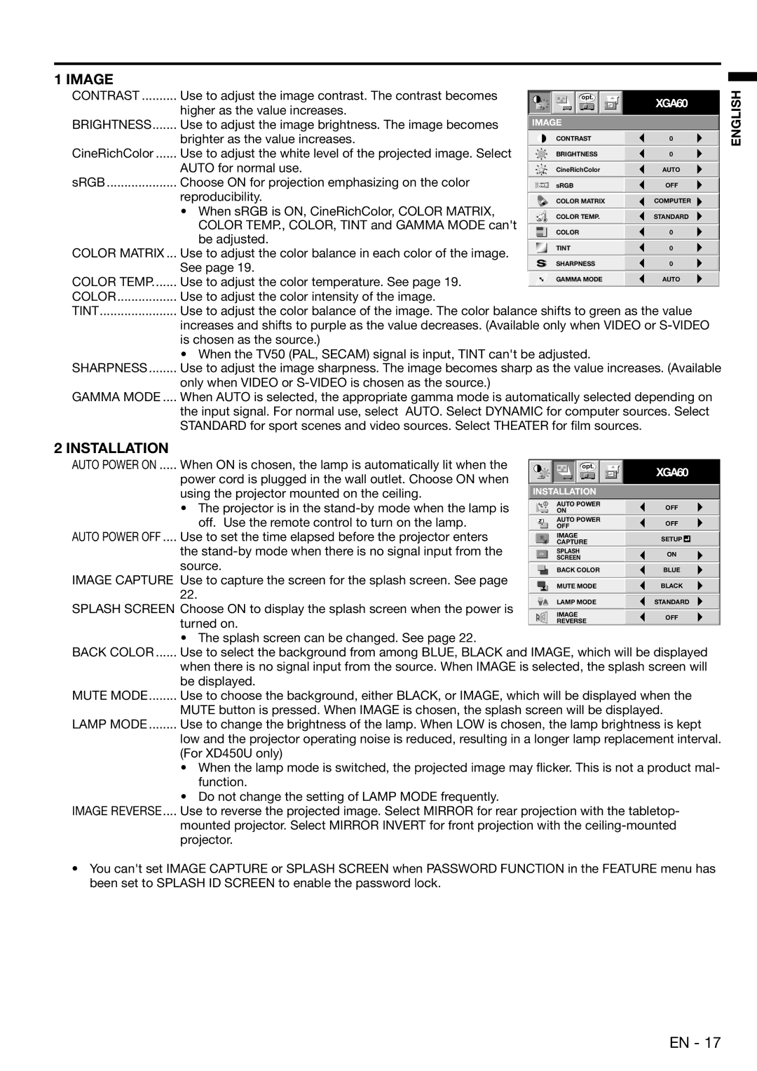 Mitsubishi Electronics XD450U user manual Projector is in the stand-by mode when the lamp is, Source, Turned on 