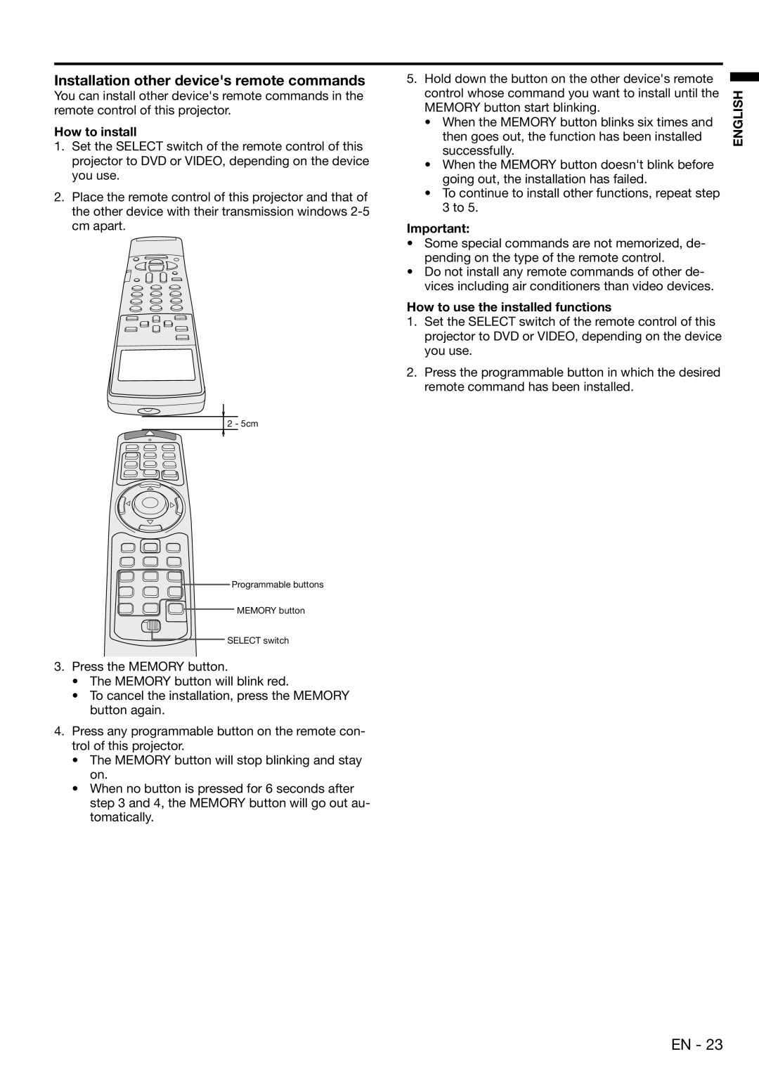 Mitsubishi Electronics XD450U user manual Installation other devices remote commands, How to install 