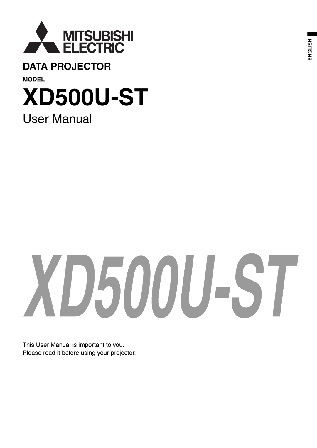 Mitsubishi Electronics XD500U-ST user manual 