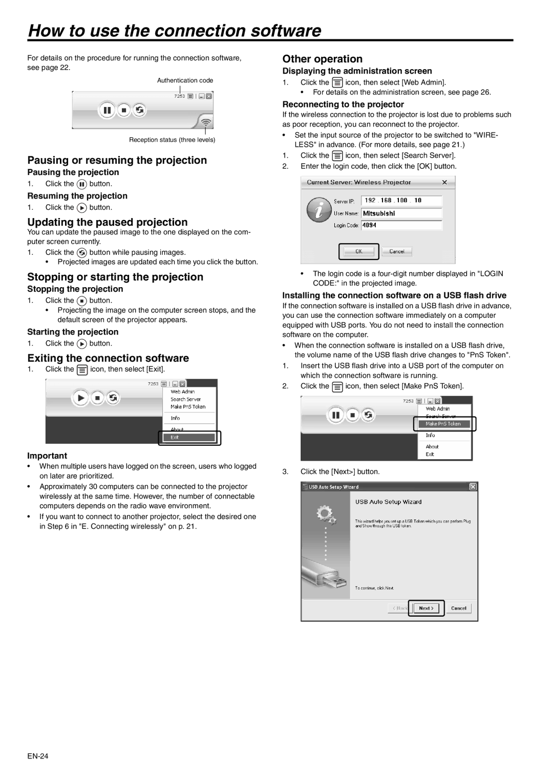 Mitsubishi Electronics XD530U, XD530E user manual How to use the connection software 