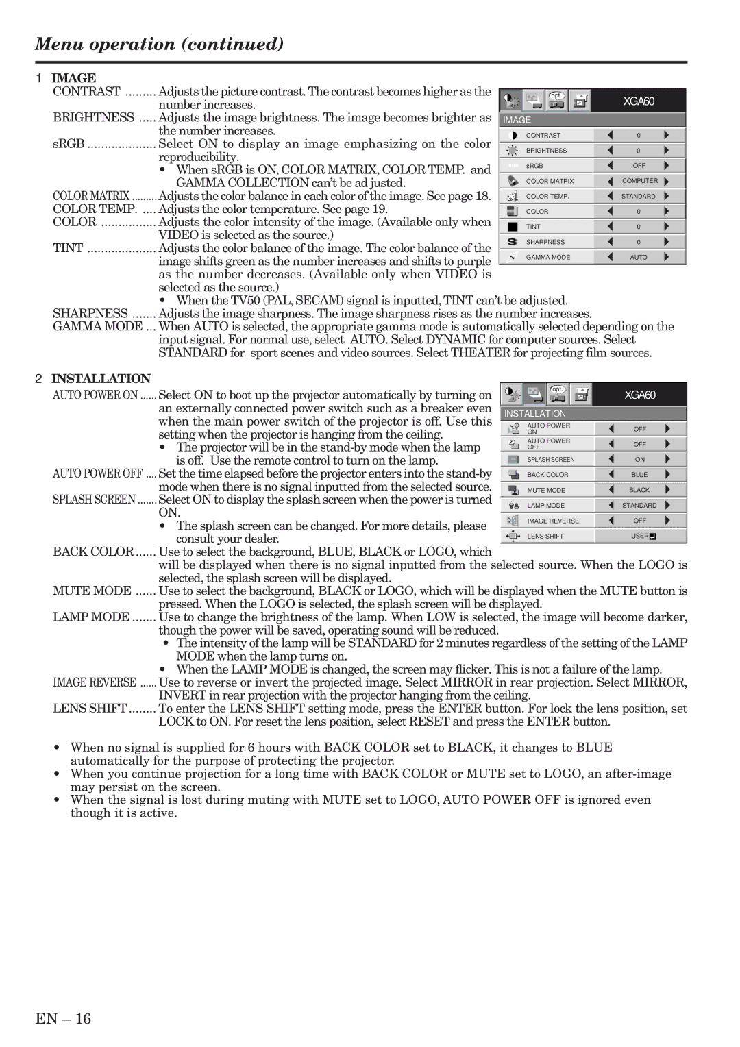 Mitsubishi Electronics XL5950U user manual An externally connected power switch such as a breaker even 