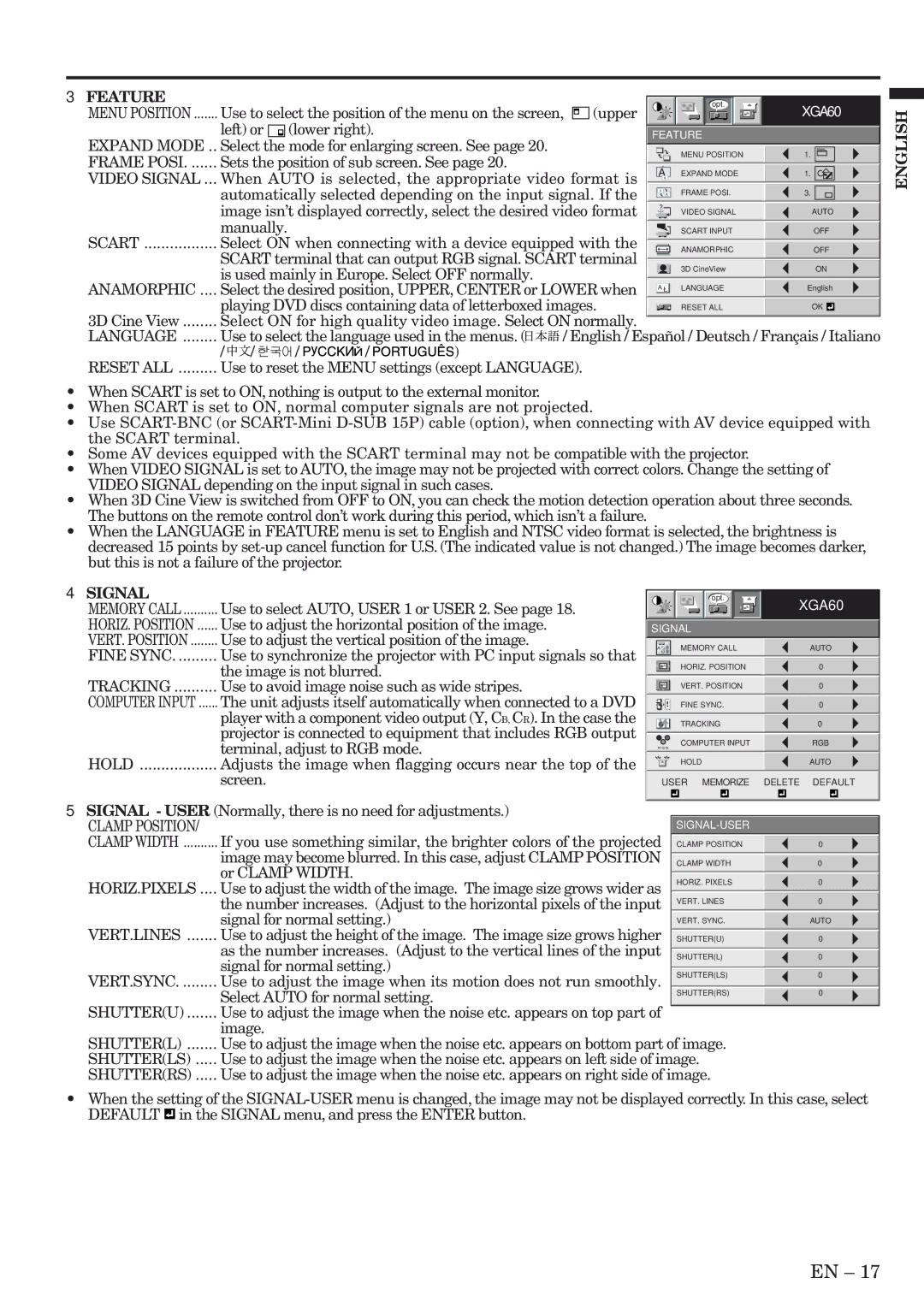 Mitsubishi Electronics XL5950U Expand Mode .. Select the mode for enlarging screen. See, Manually, Image is not blurred 