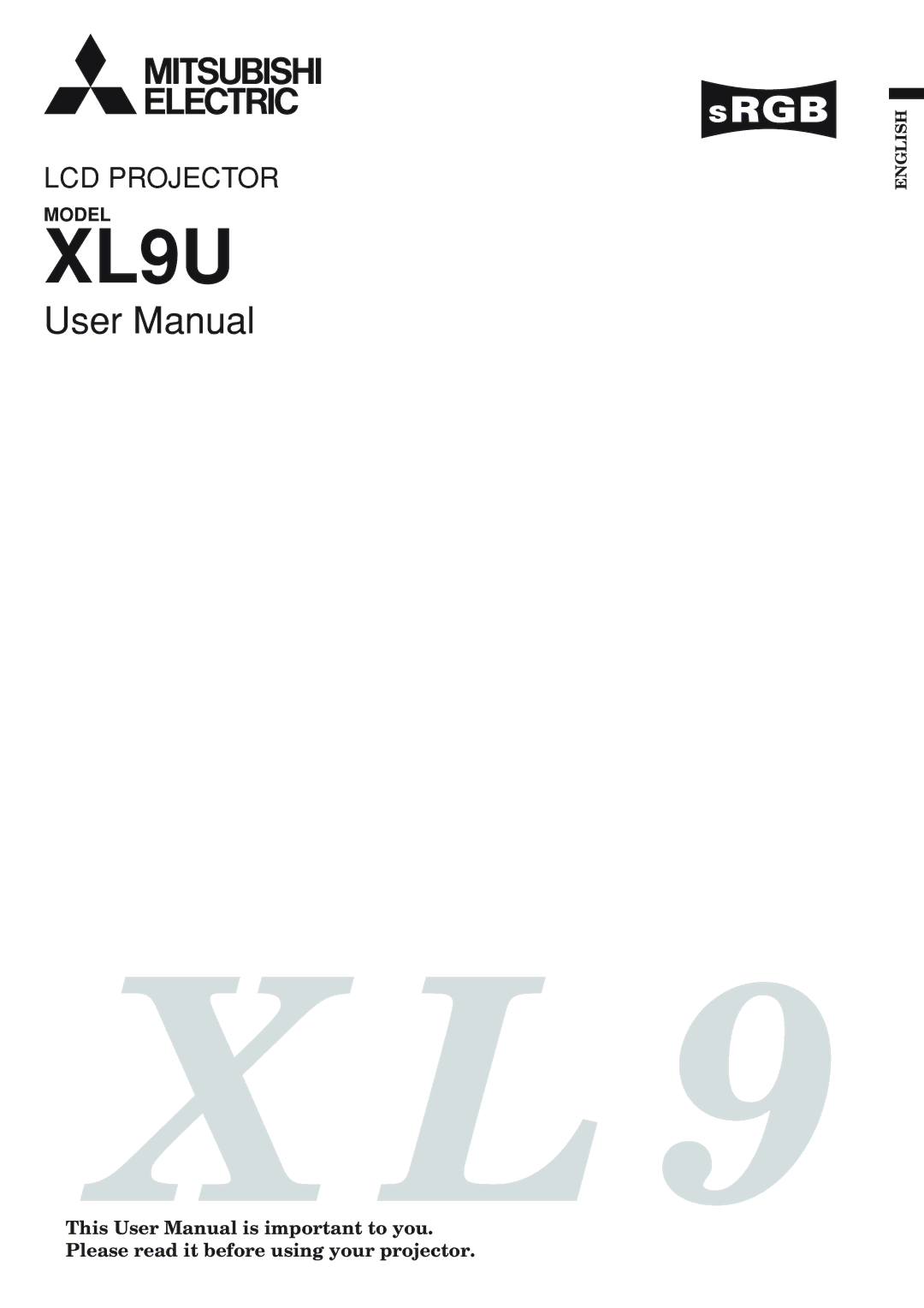 Mitsubishi Electronics XL9U user manual 