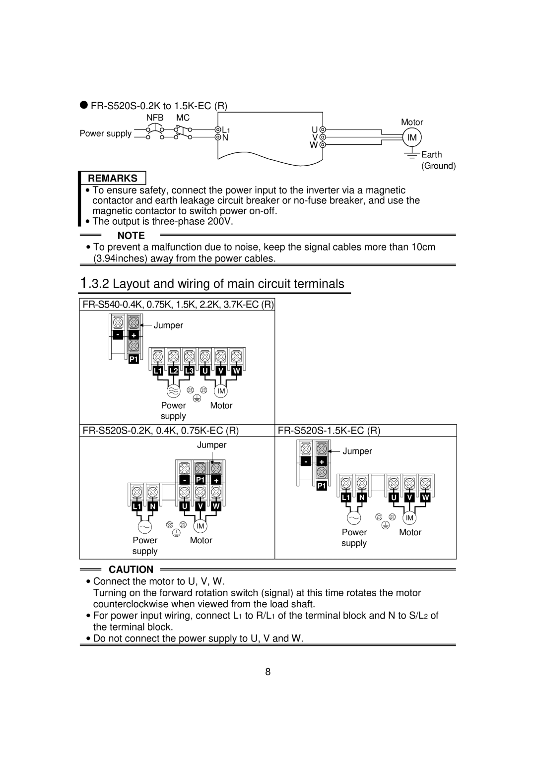 Mitsubishi FR - S500 instruction manual FR-S520S-0.2K to 1.5K-EC R, FR-S540-0.4K, 0.75K, 1.5K, 2.2K, 3.7K-EC R 