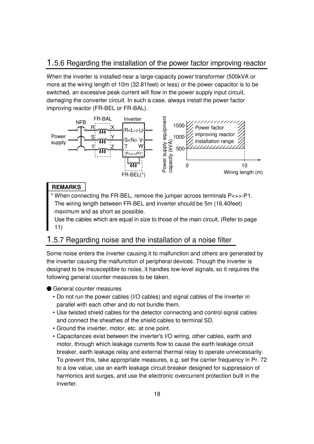 Mitsubishi FR - S500 instruction manual Regarding noise and the installation of a noise filter, Nfb Fr-Bal 