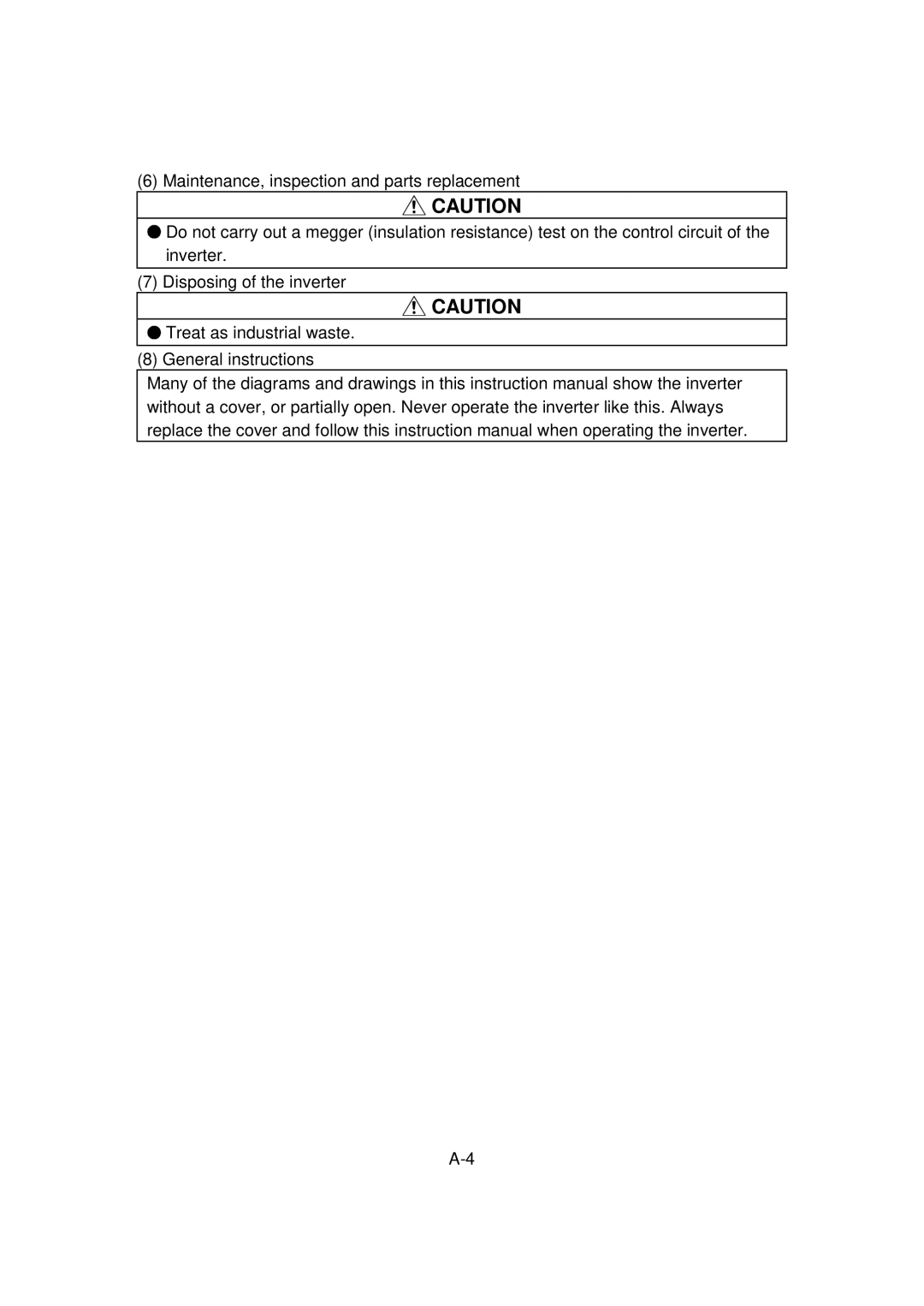 Mitsubishi FR - S500 instruction manual 