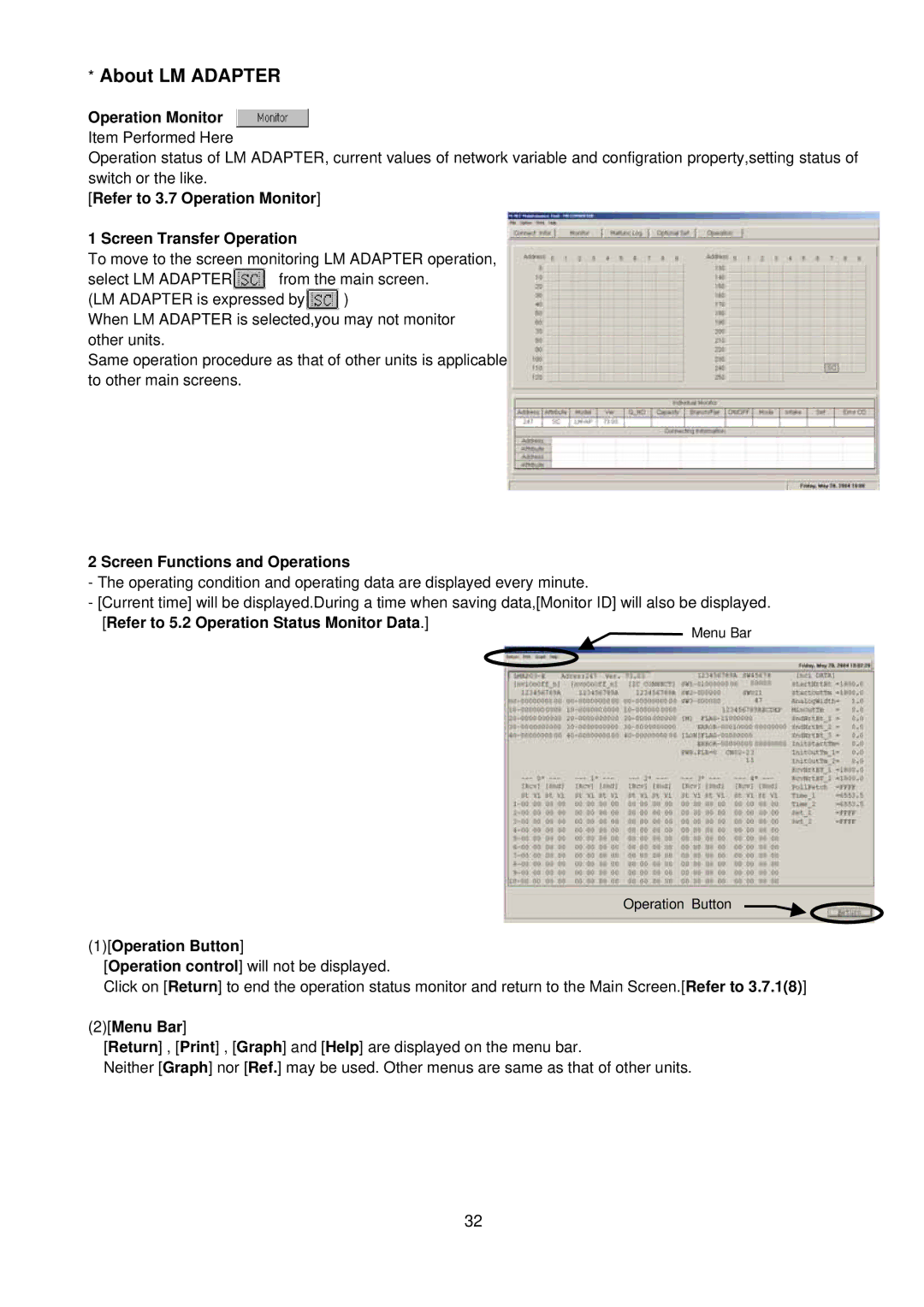 Mitsubishi MN Converter, G-50A manual About LM Adapter 