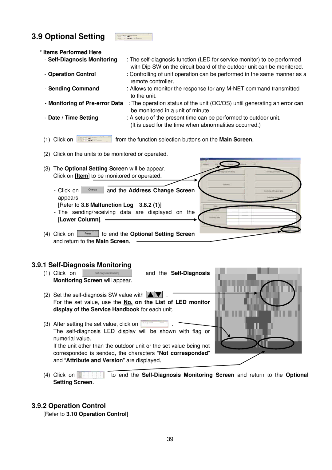 Mitsubishi G-50A, MN Converter manual Optional Setting, Self-Diagnosis Monitoring 