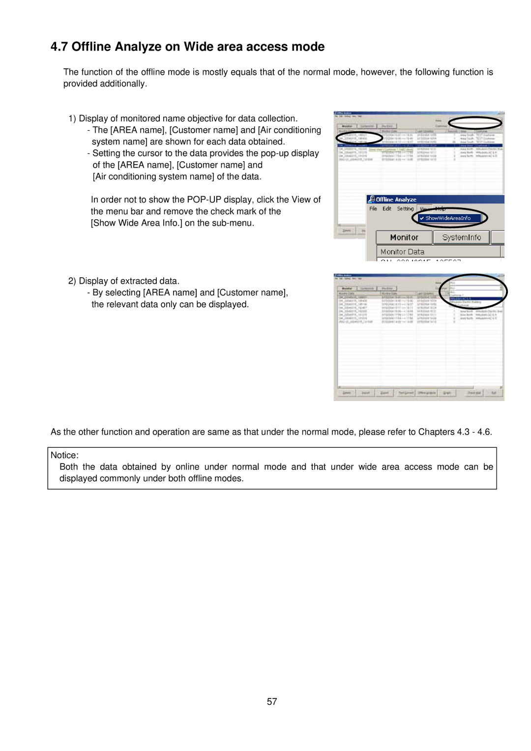 Mitsubishi G-50A, MN Converter manual Offline Analyze on Wide area access mode 