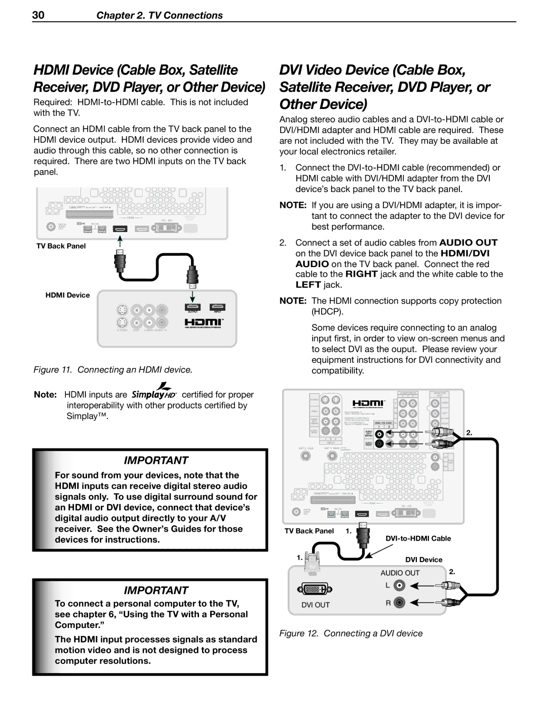 Mitsubishi WD-52631 manual Connecting an Hdmi device 