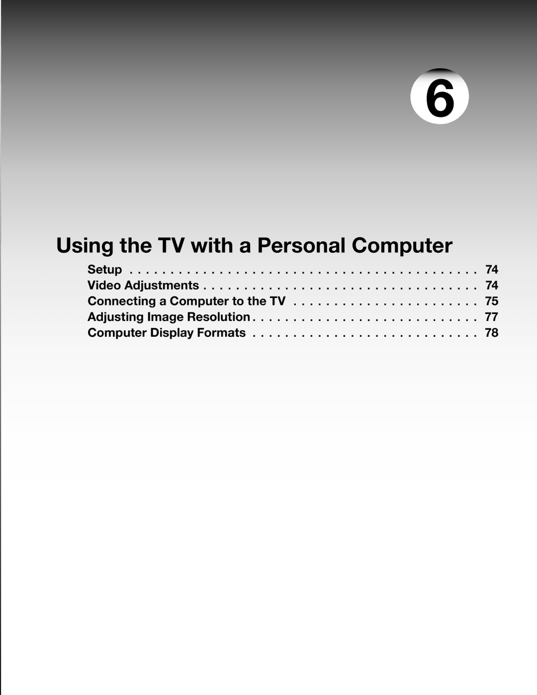 Mitsubishi WD-52631 manual Using the TV with a Personal Computer 