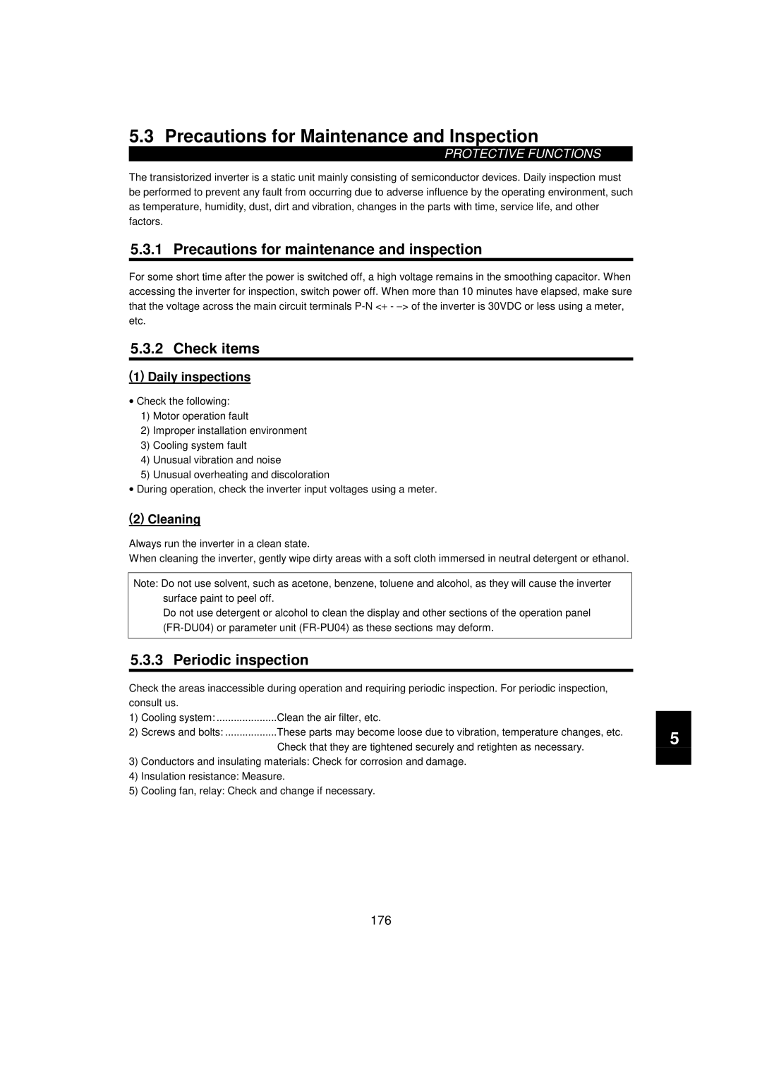 Mitsumi electronic 55K Precautions for Maintenance and Inspection, Precautions for maintenance and inspection, Check items 